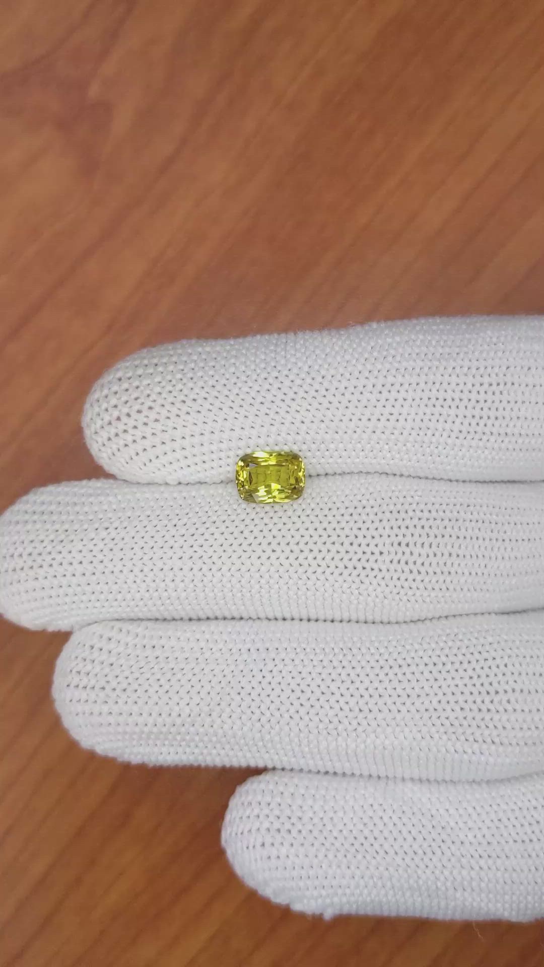 1.56 Ct. Chrysoberyl from Ceylon (Sri Lanka) Size Video