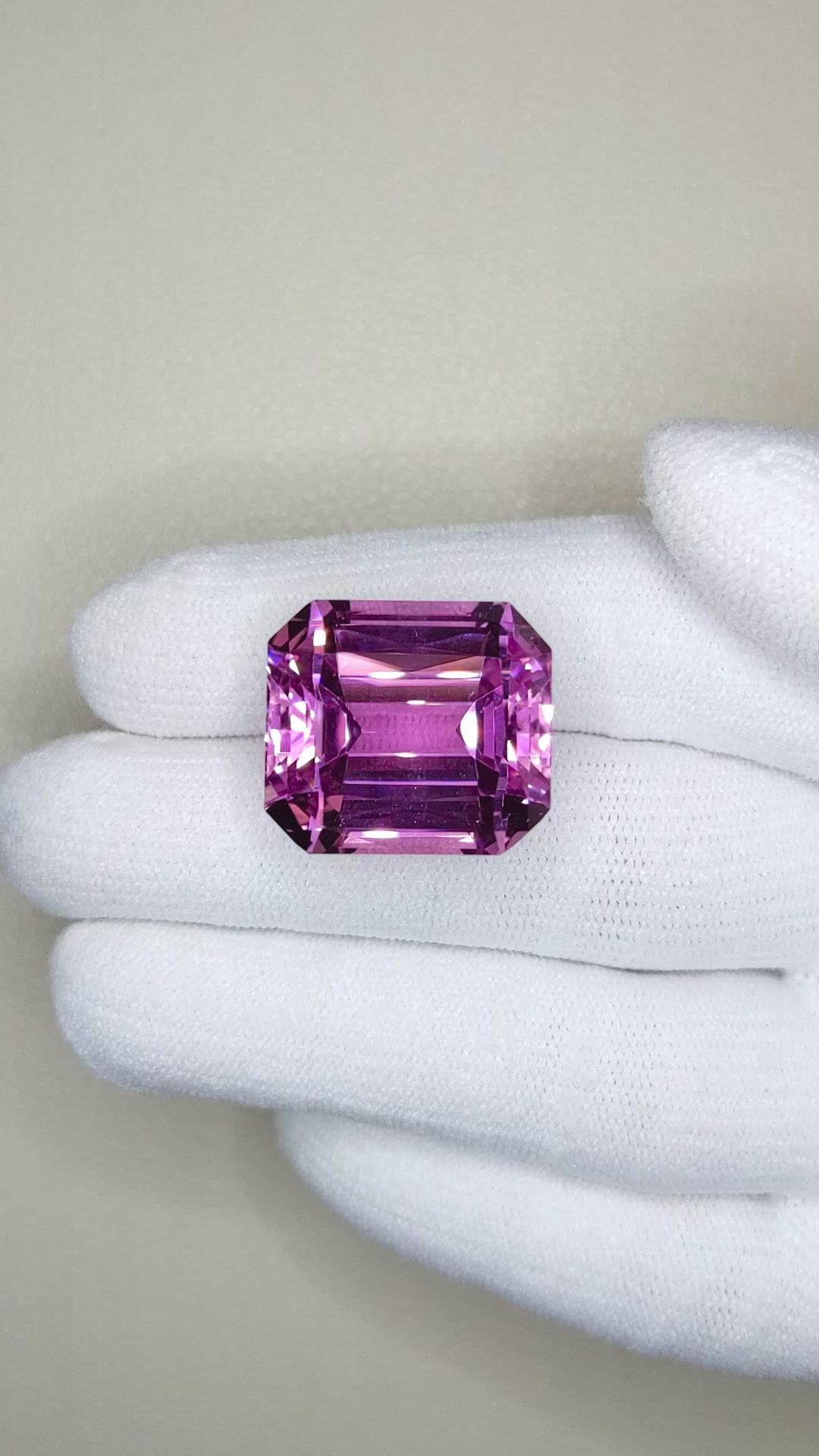 35.73 Ct. Kunzite from Afghanistan Size Video