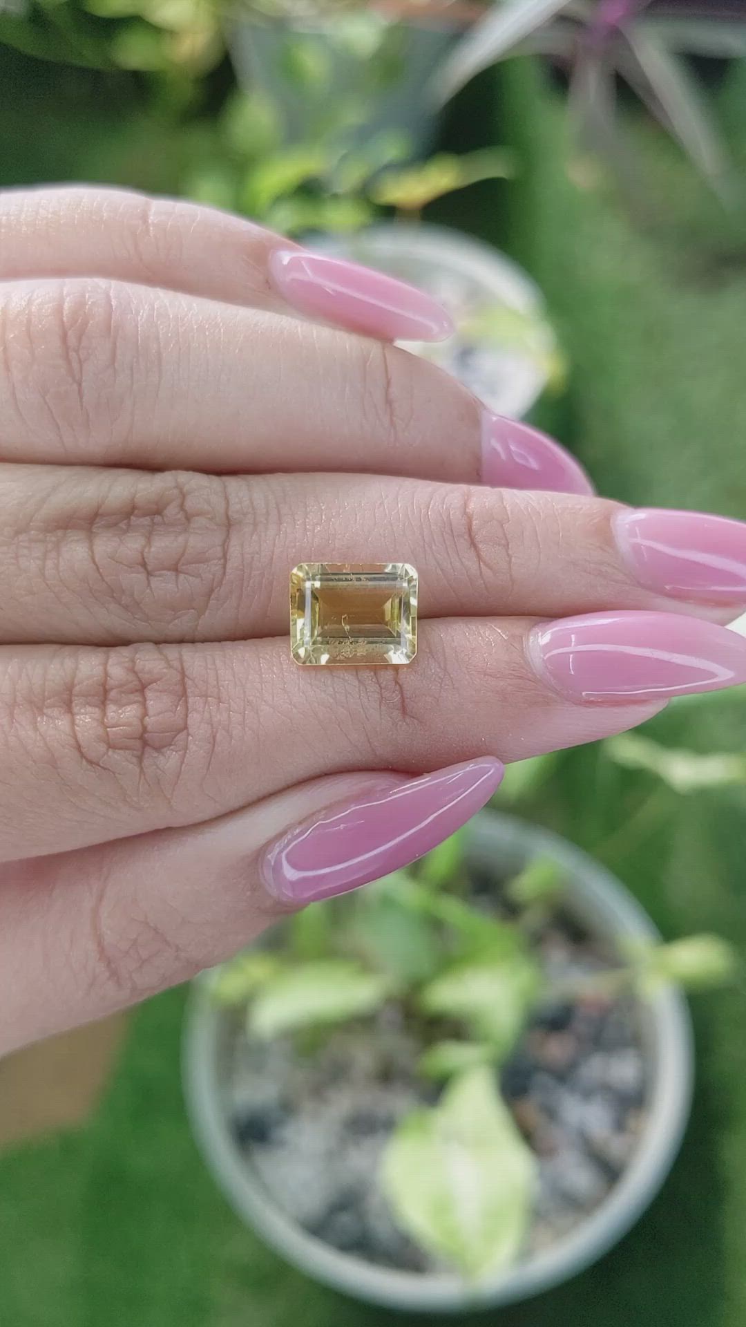 3.38 Ct. Citrine from Brazil Size Video