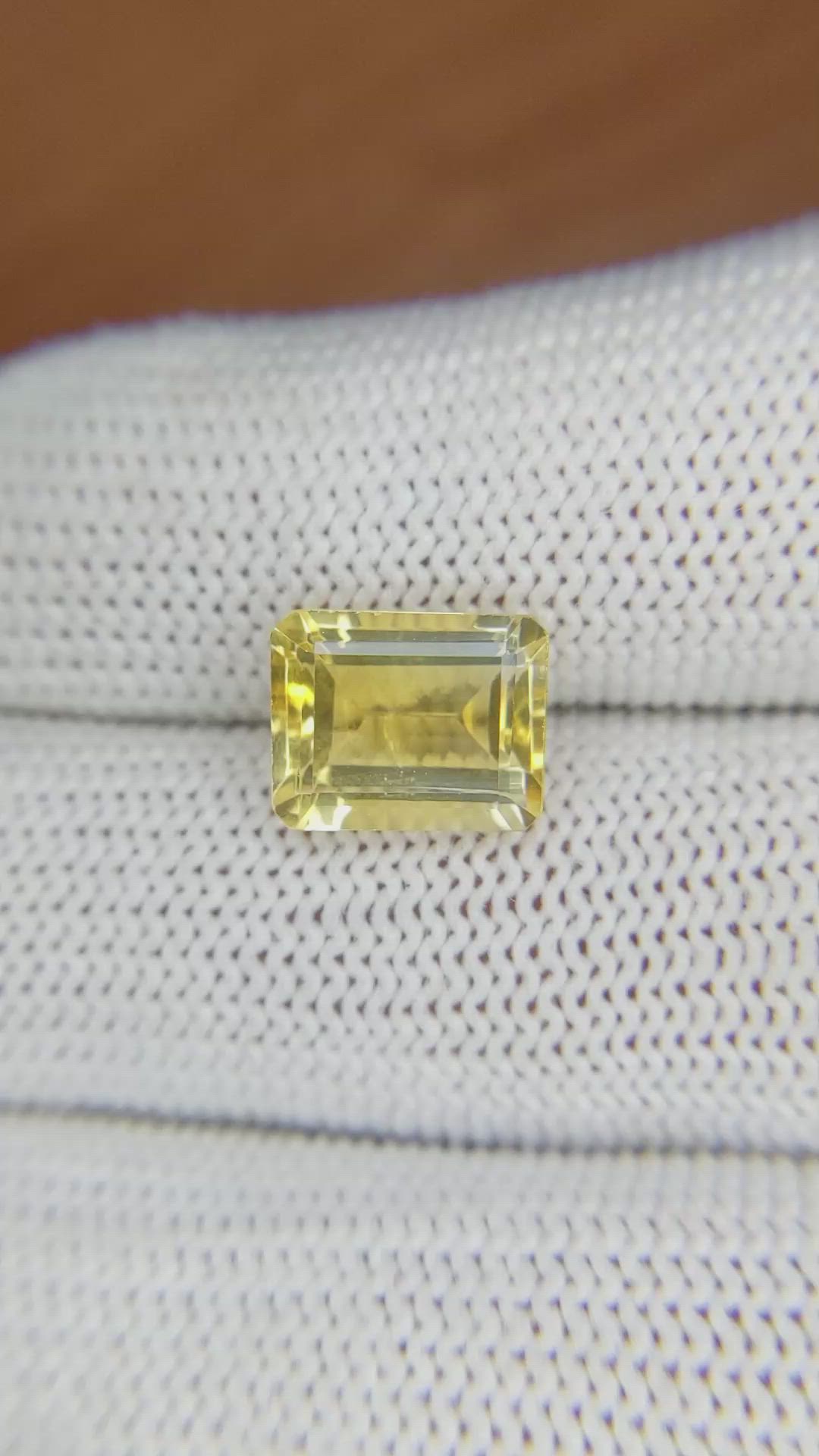 3.38 Ct. Citrine from Brazil Size Video