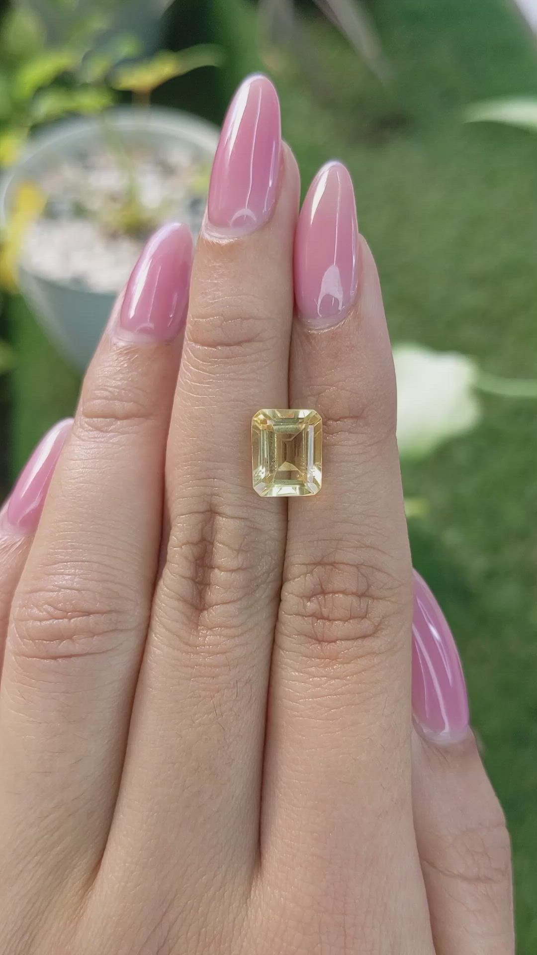 2.89 Ct. Citrine from Brazil Size Video