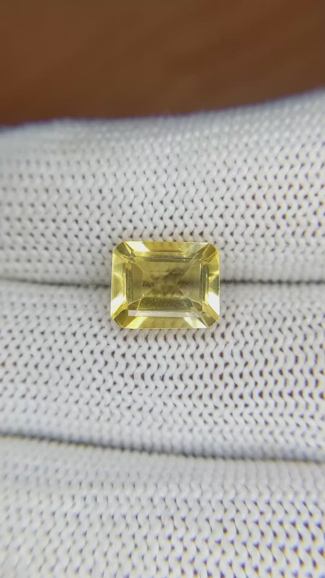 2.89 Ct. Citrine from Brazil Size Video