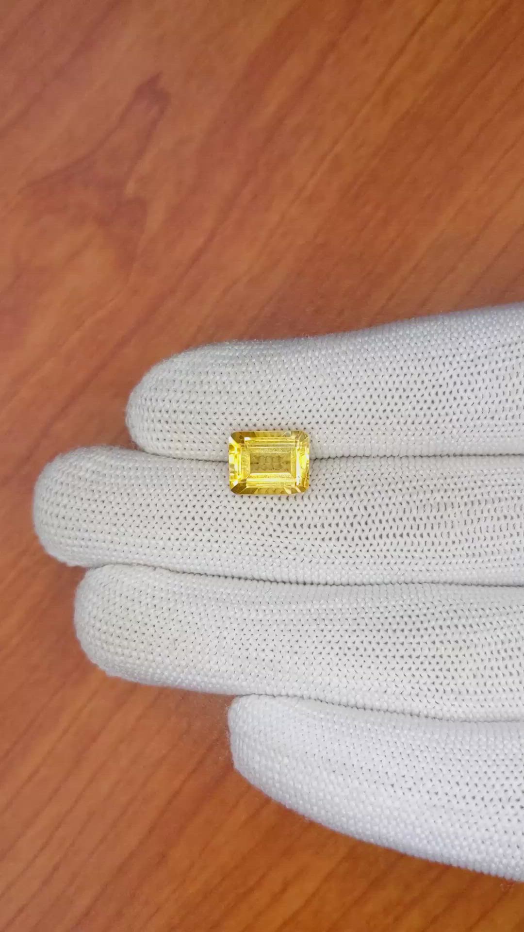 3.44 Ct. Citrine from Brazil Size Video