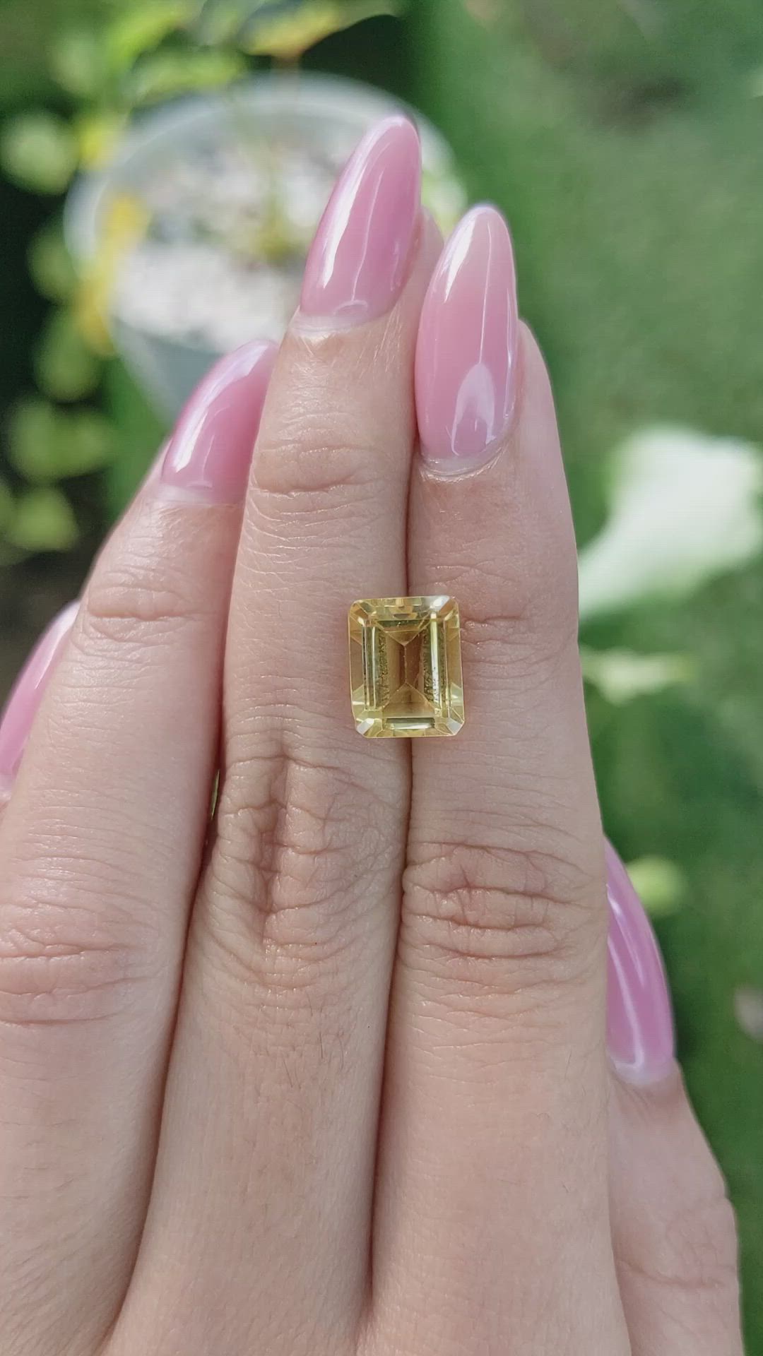 3.44 Ct. Citrine from Brazil Size Video