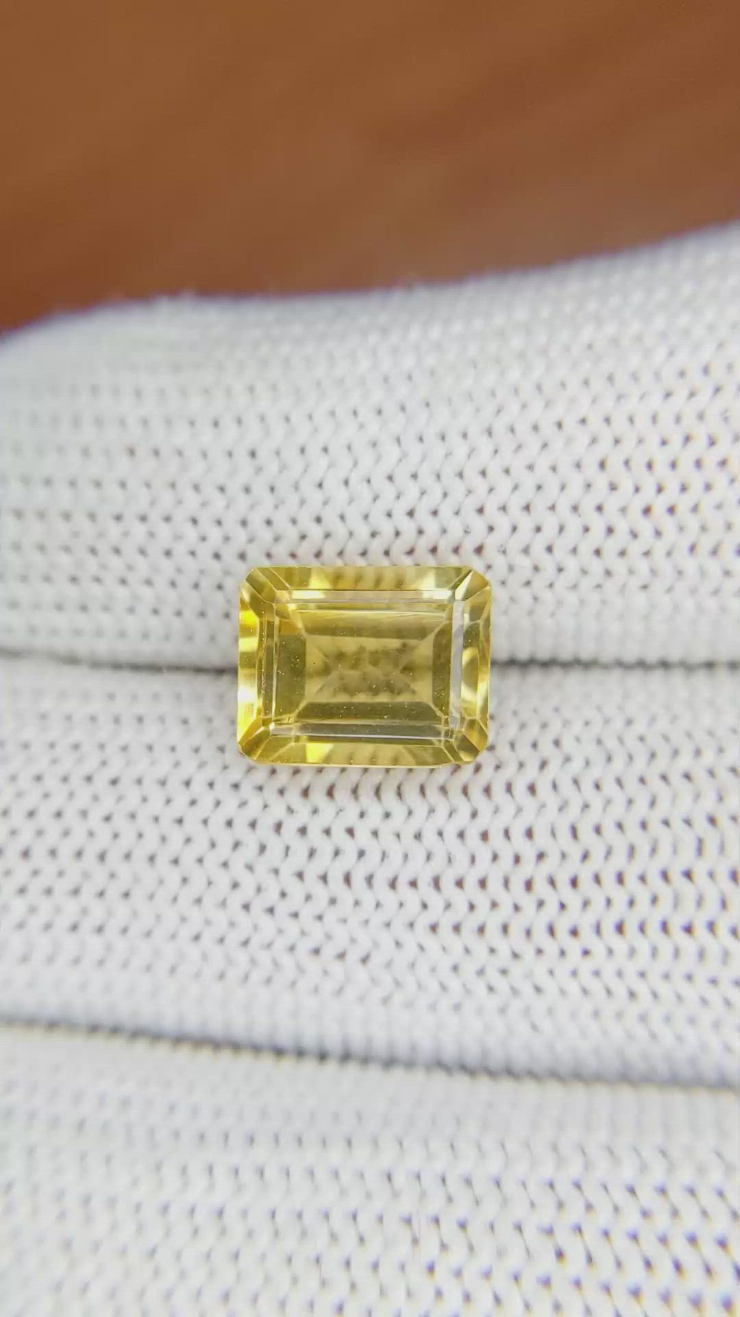 3.44 Ct. Citrine from Brazil Size Video