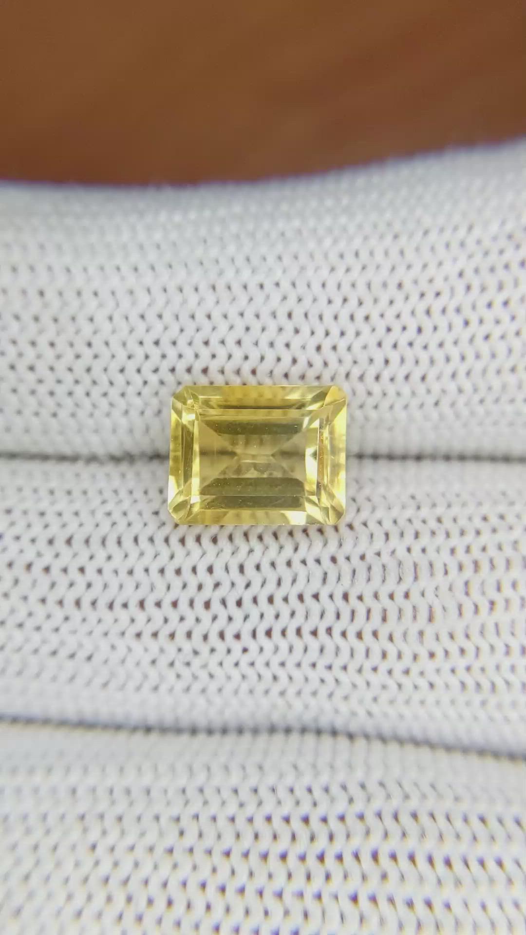 3.31 Ct. Citrine from Brazil Size Video