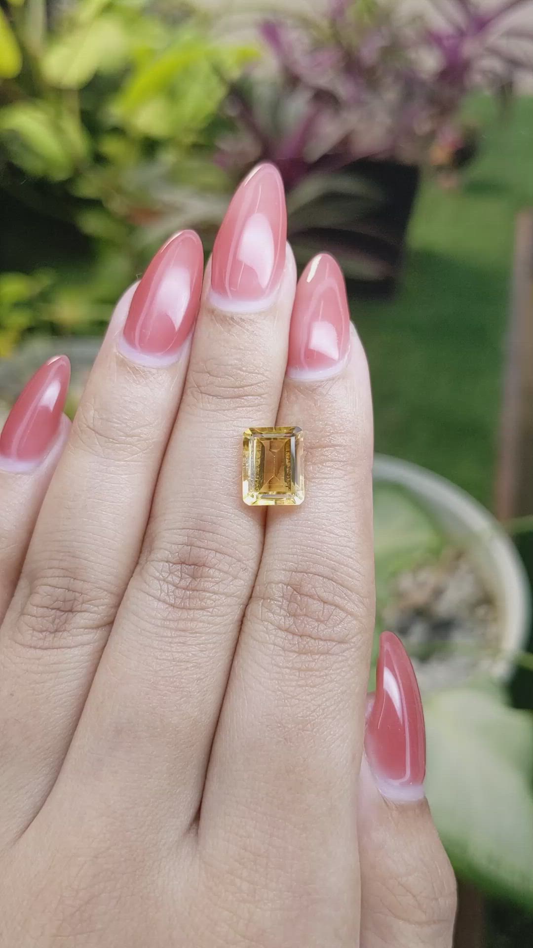 3.18 Ct. Citrine from Brazil Size Video