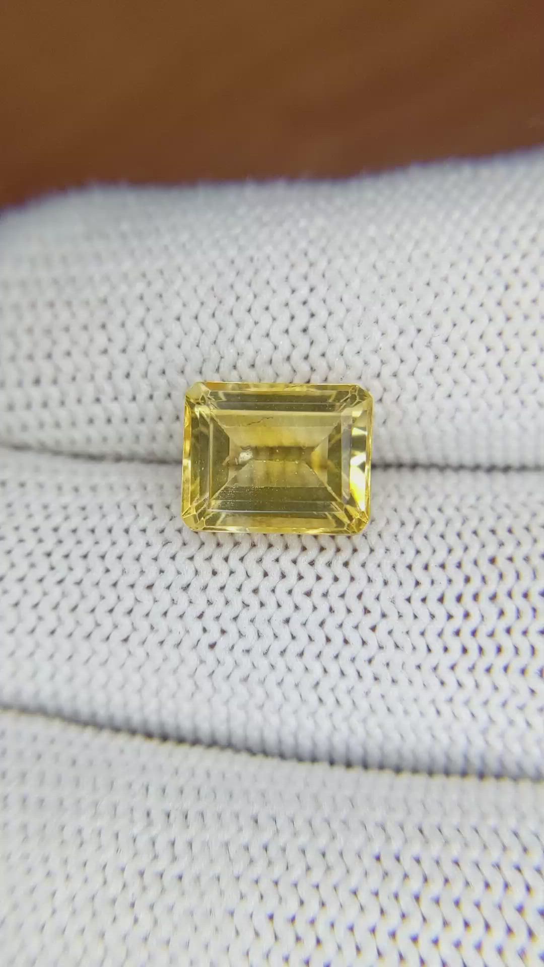 3.29 Ct. Citrine from Brazil Size Video