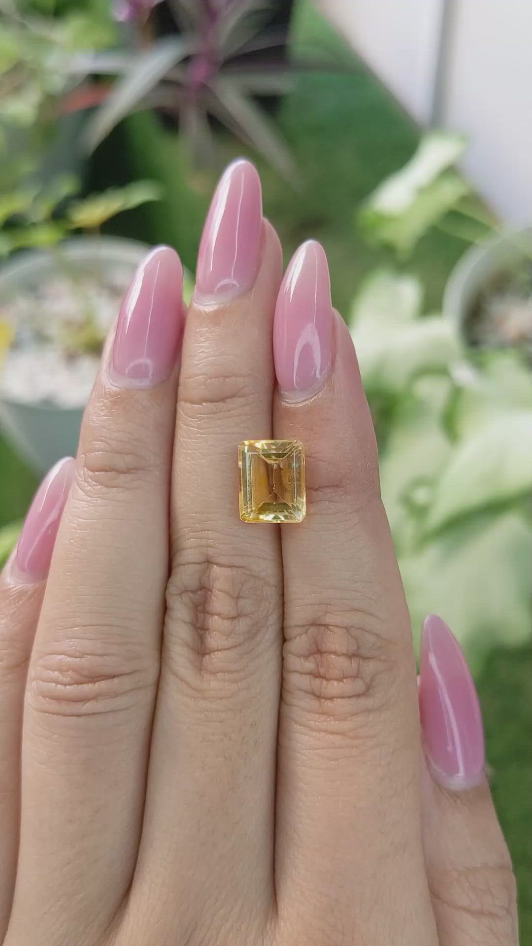 3.29 Ct. Citrine from Brazil Size Video