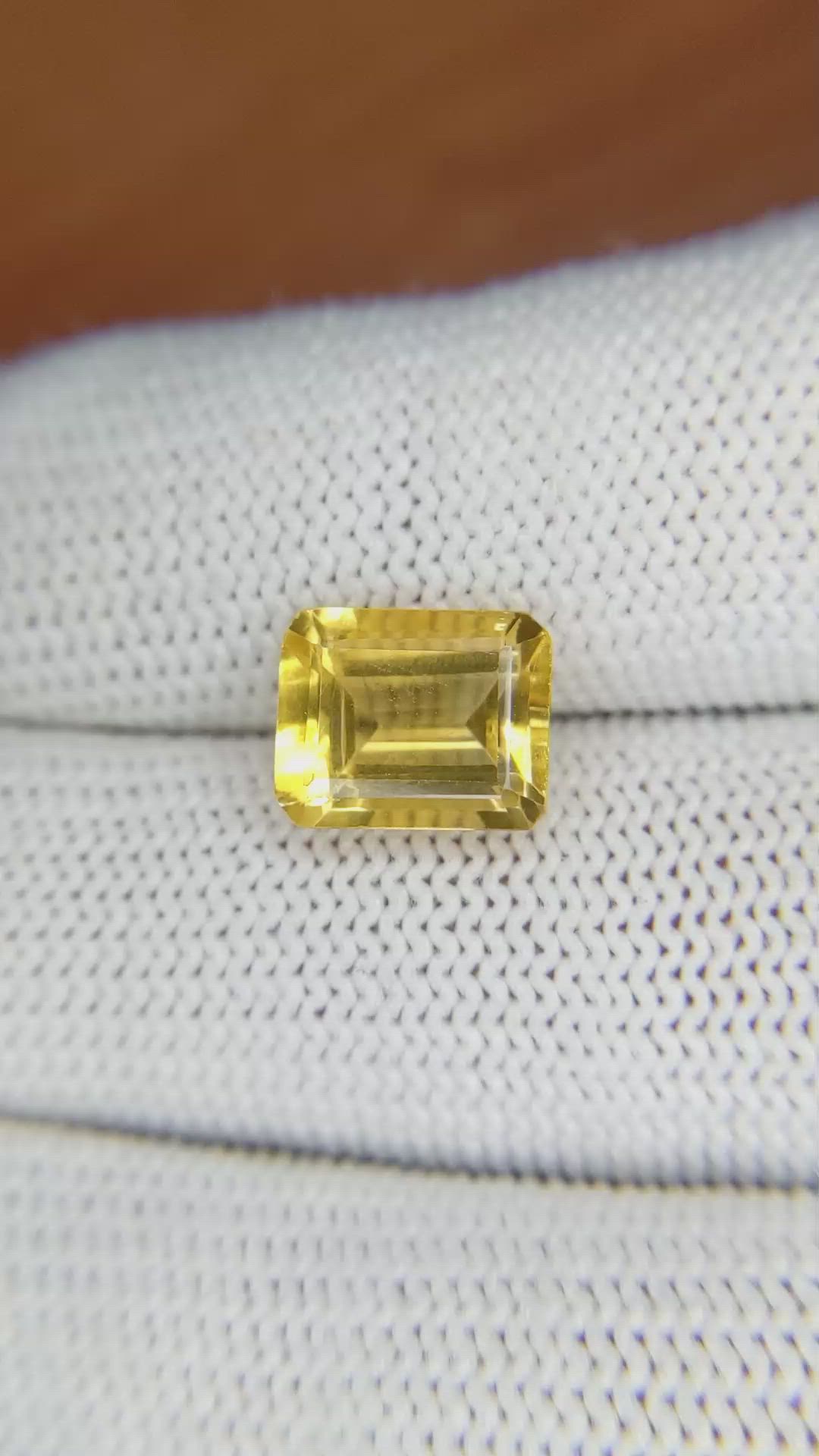 3.06 Ct. Citrine from Brazil Size Video
