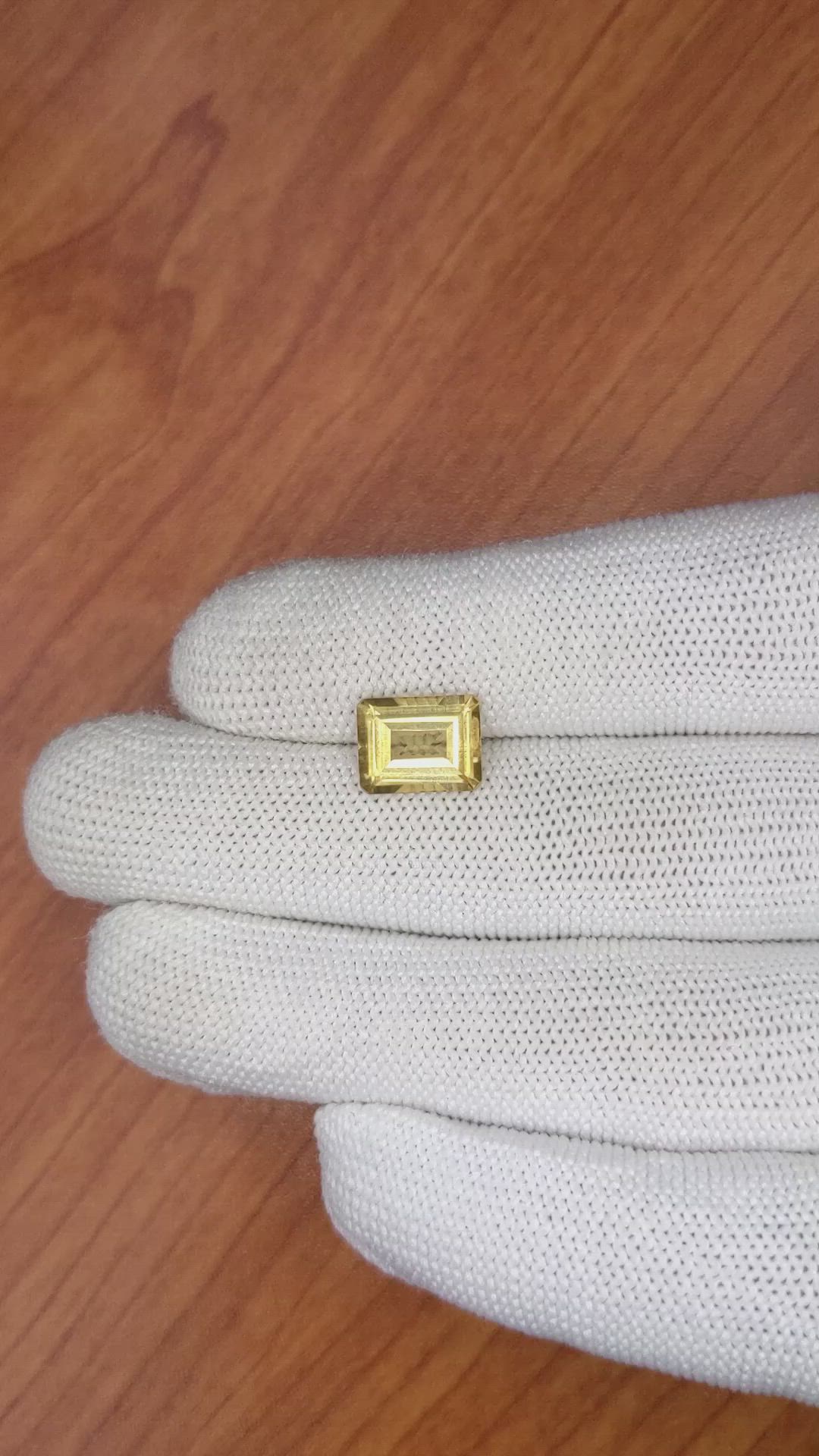 2.89 Ct. Citrine from Brazil Size Video