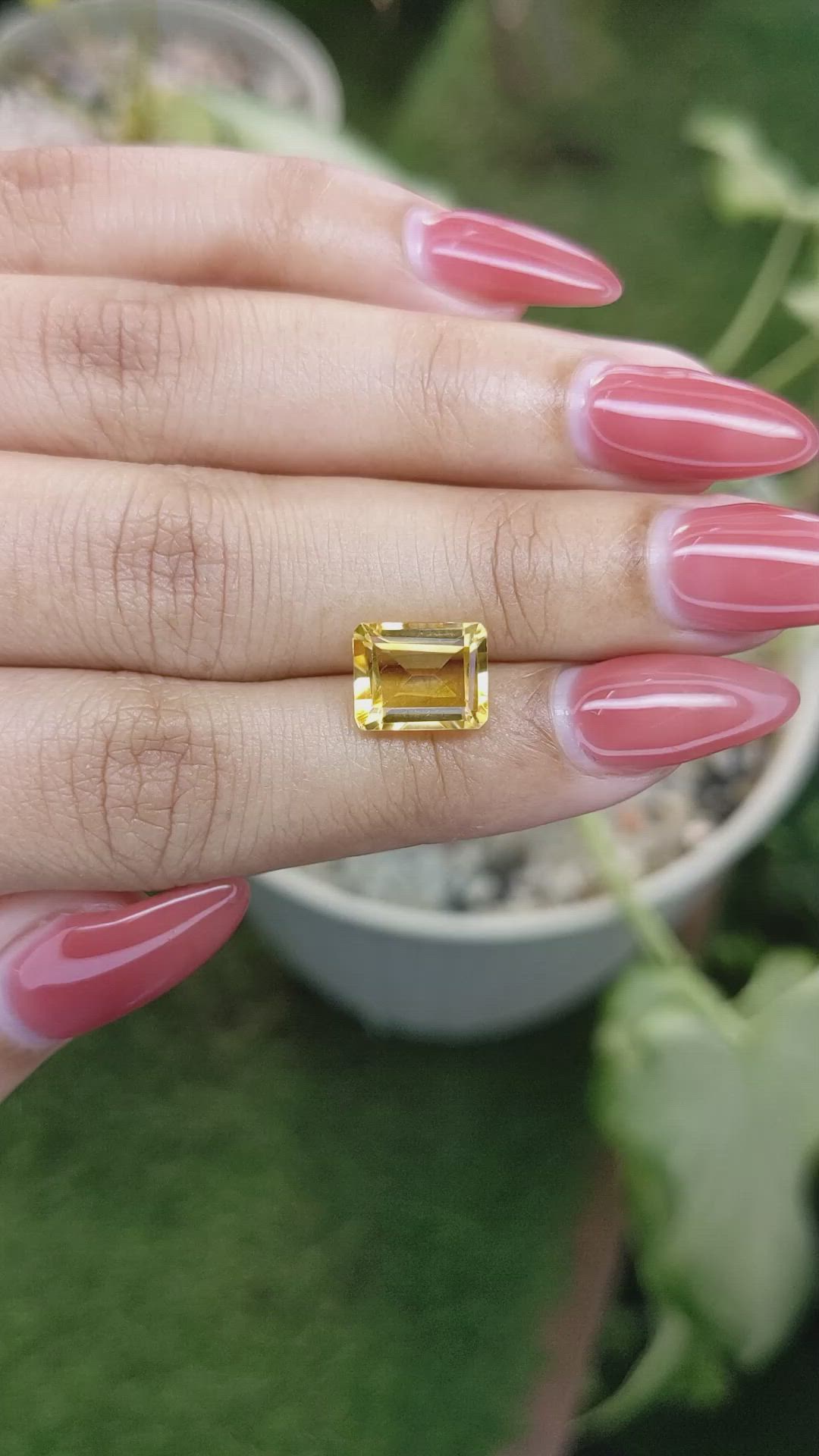 3.09 Ct. Citrine from Brazil Size Video