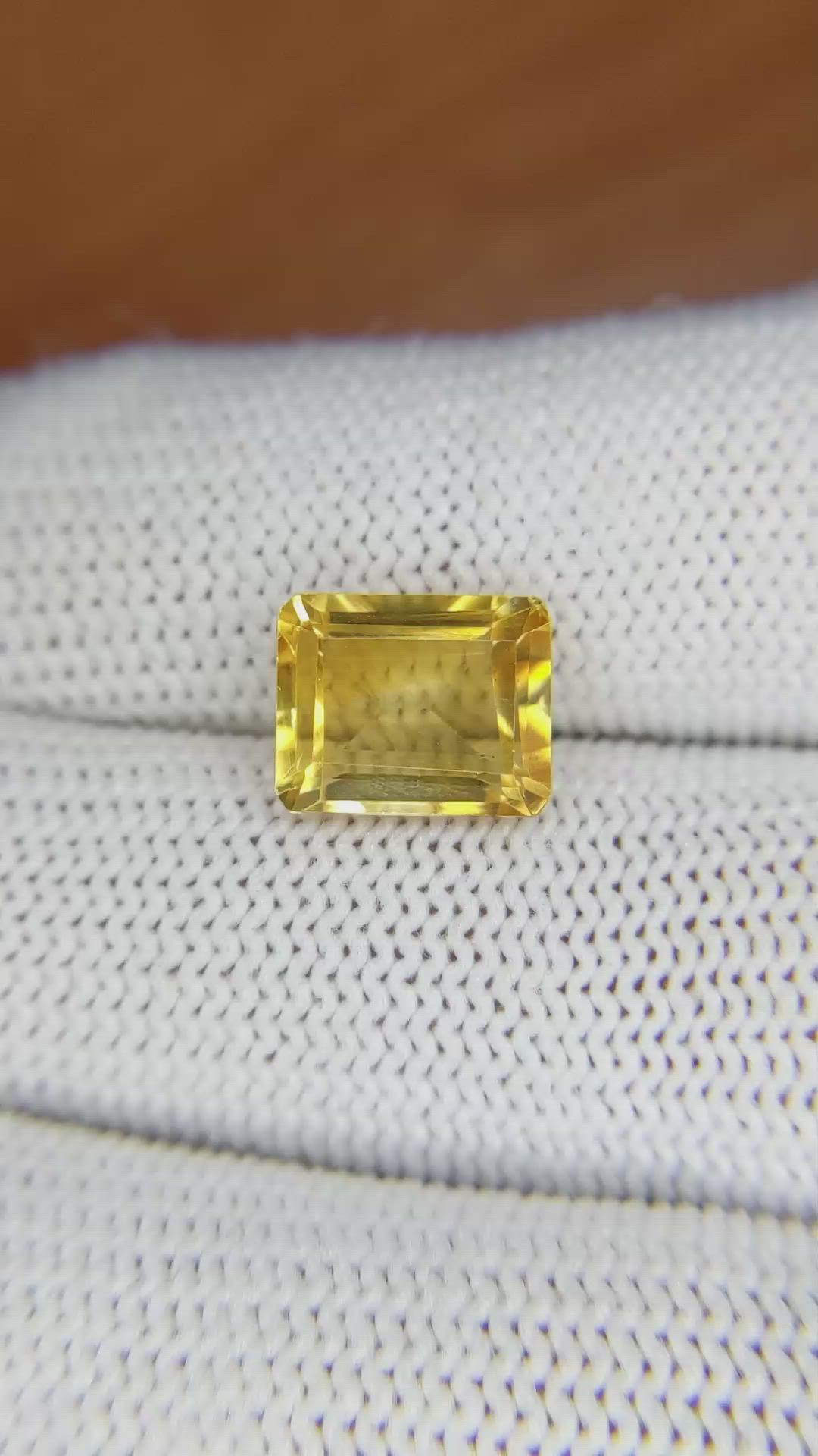 3.09 Ct. Citrine from Brazil Size Video