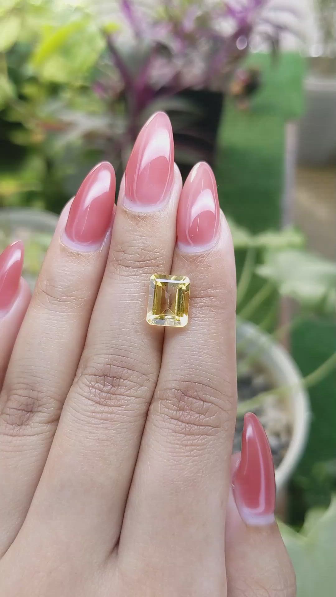 2.94 Ct. Citrine from Brazil Size Video