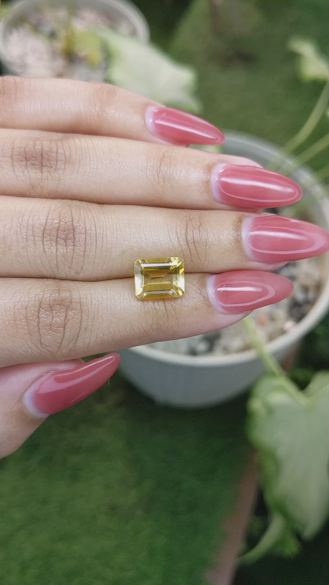 2.94 Ct. Citrine from Brazil Size Video