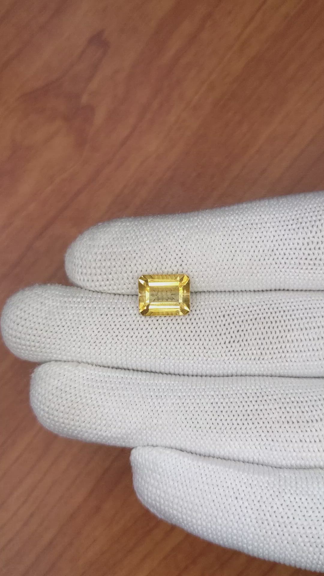 2.94 Ct. Citrine from Brazil Size Video