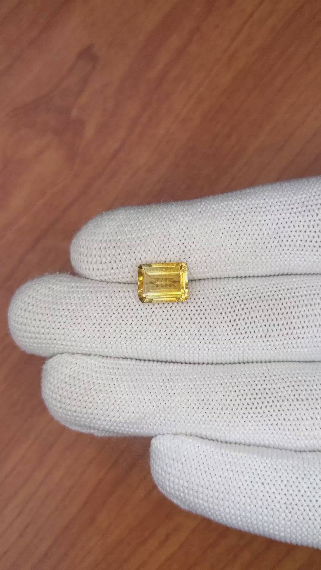 2.44 Ct. Citrine from Brazil Size Video
