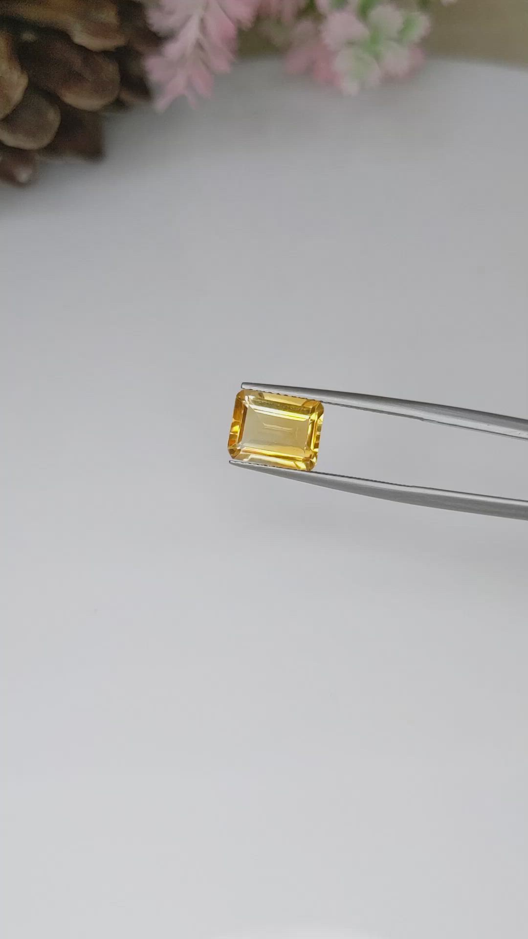2.44 Ct. Citrine from Brazil Size Video