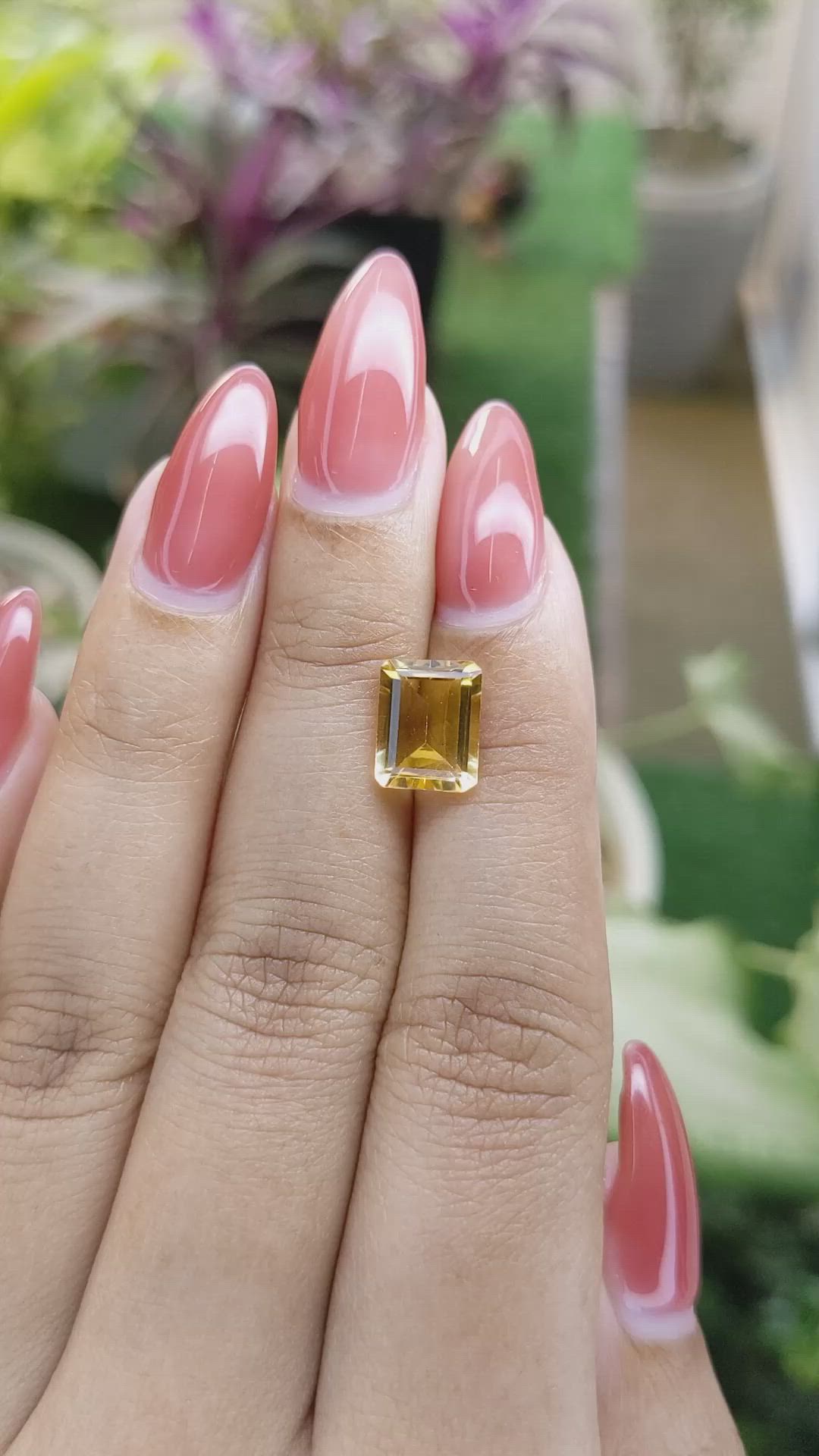 2.44 Ct. Citrine from Brazil Size Video