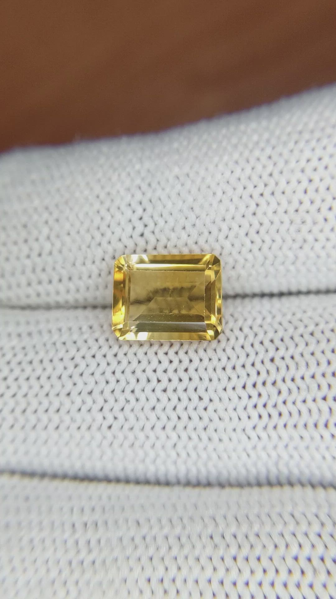 2.44 Ct. Citrine from Brazil Size Video