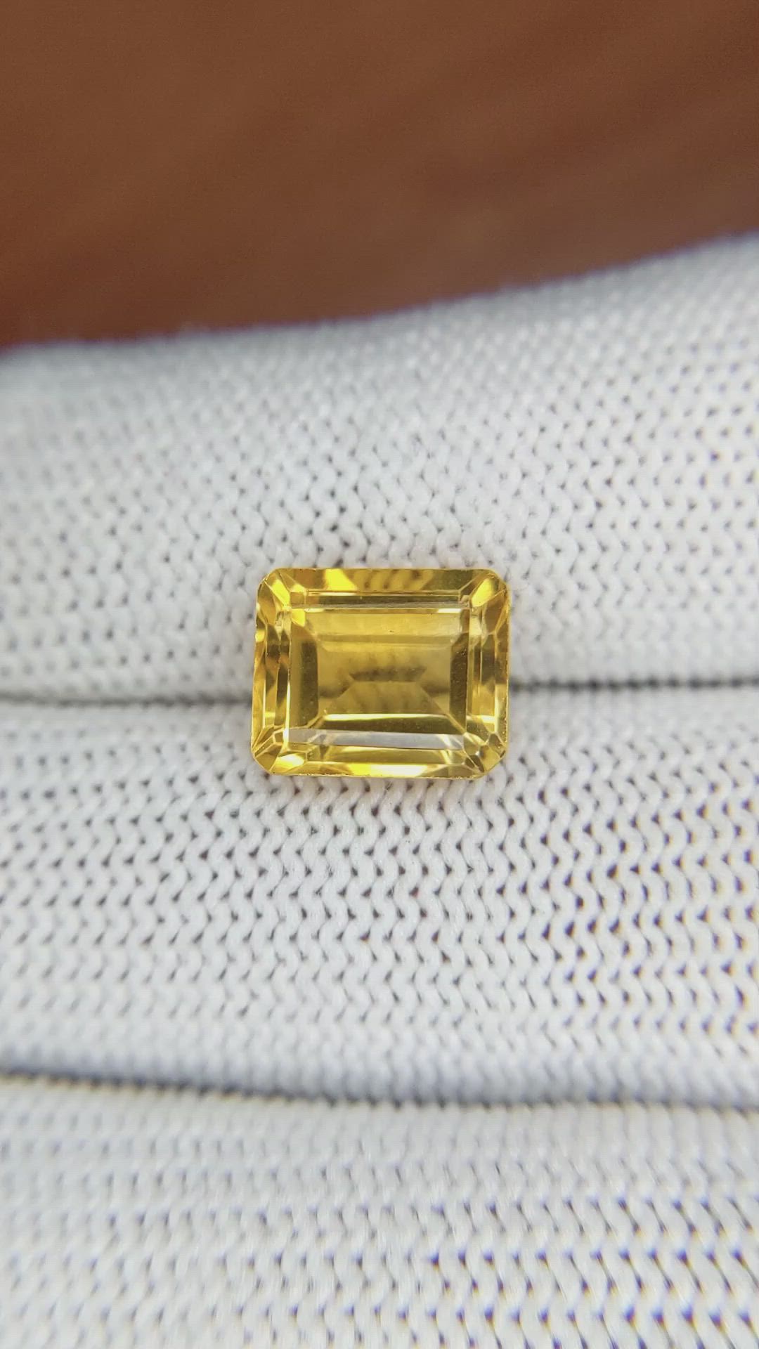 3.74 Ct. Citrine from Brazil Size Video