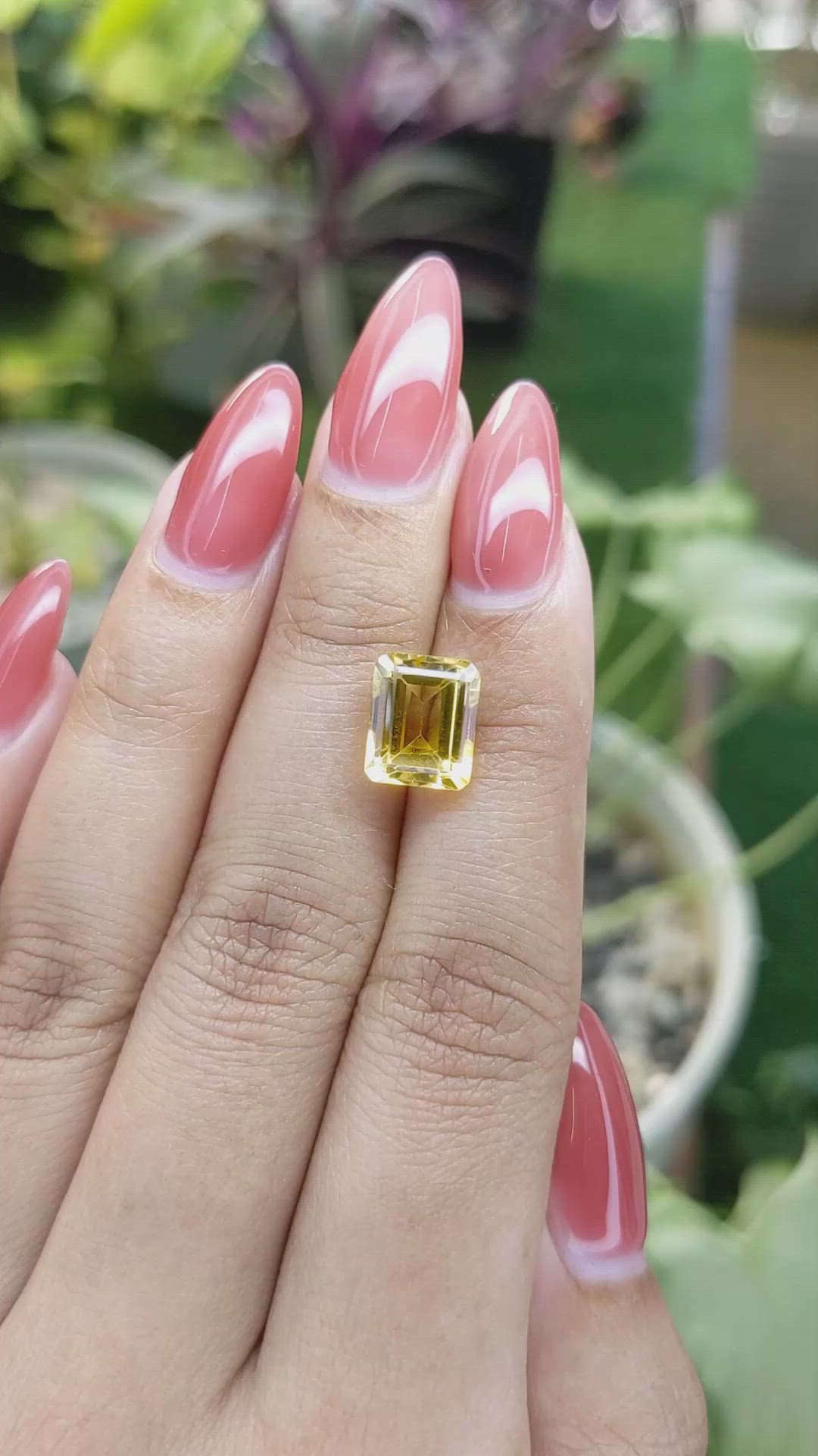 3.74 Ct. Citrine from Brazil Size Video