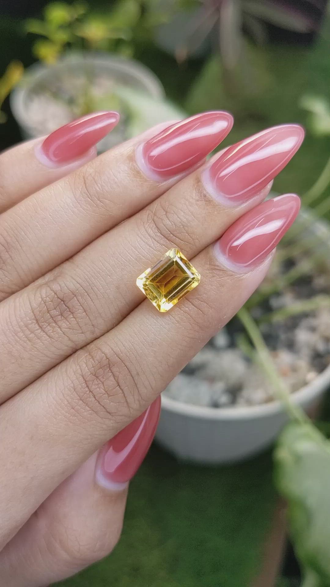 3.74 Ct. Citrine from Brazil Size Video