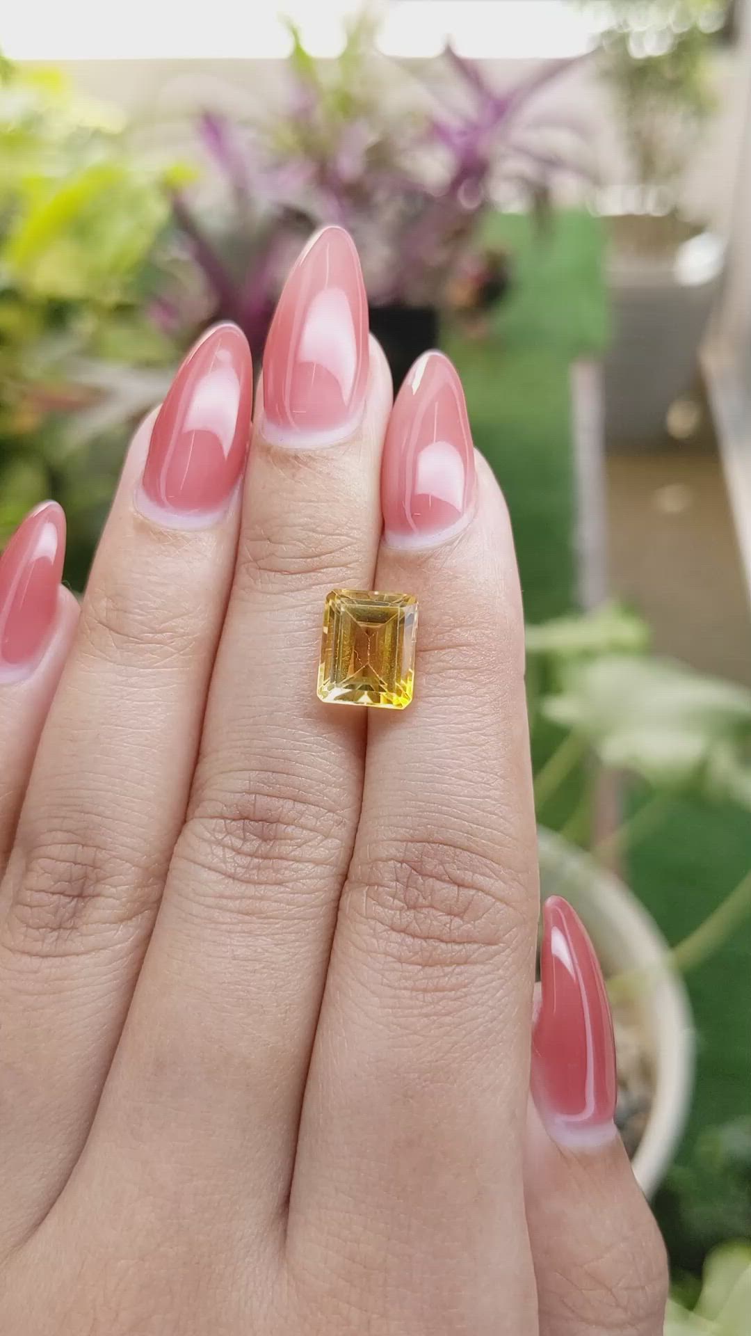 3.57 Ct. Citrine from Brazil Size Video