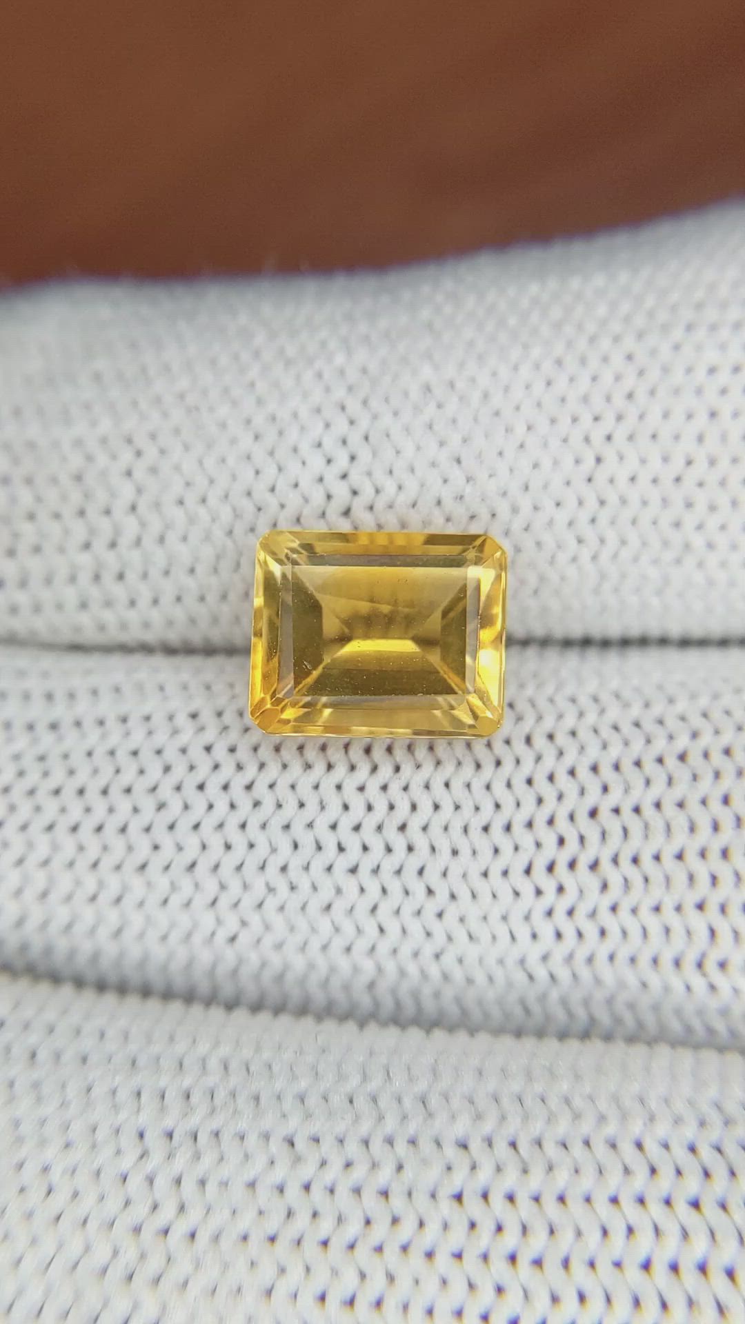 3.57 Ct. Citrine from Brazil Size Video