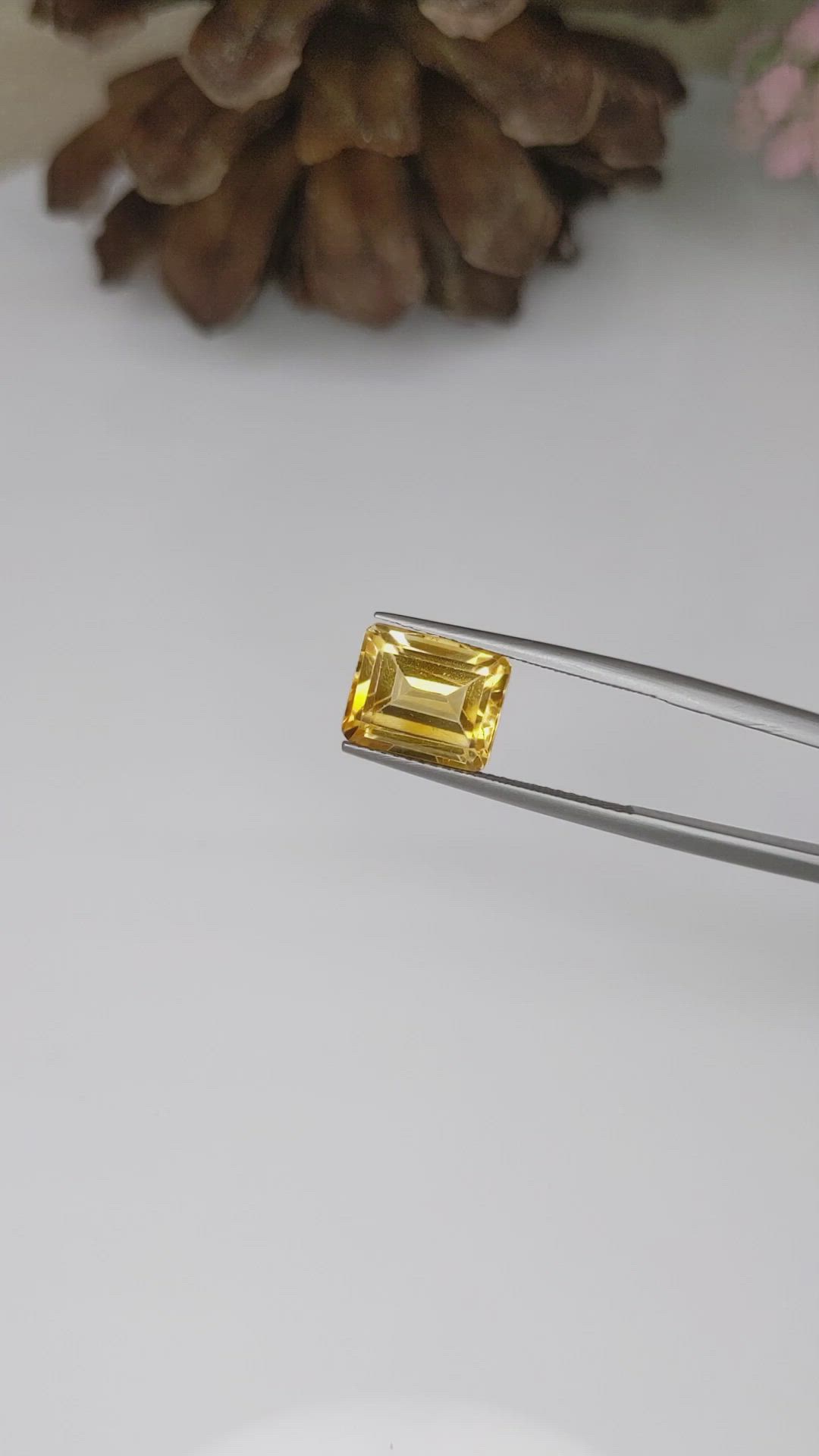 3.57 Ct. Citrine from Brazil Size Video