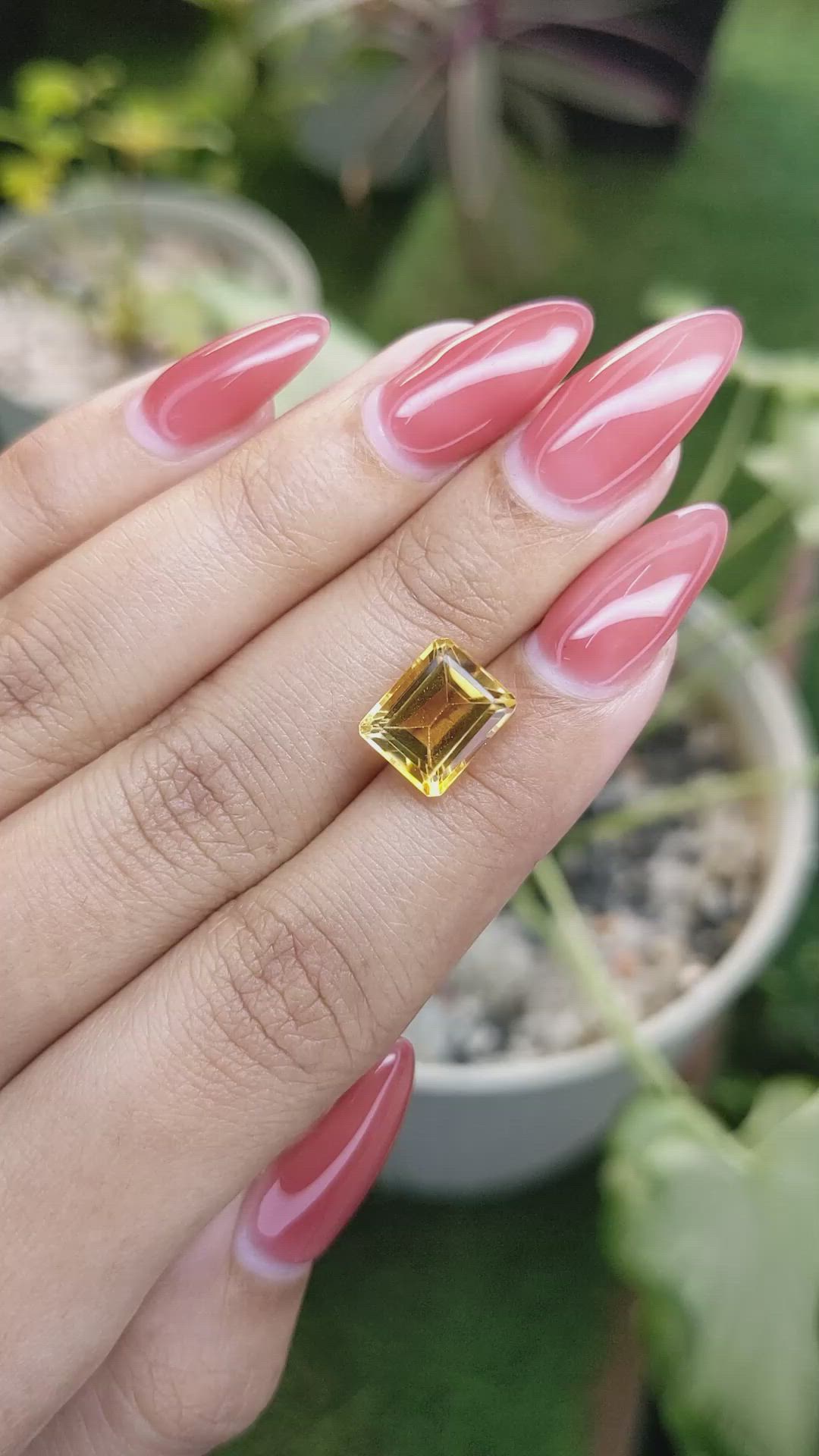 3.57 Ct. Citrine from Brazil Size Video