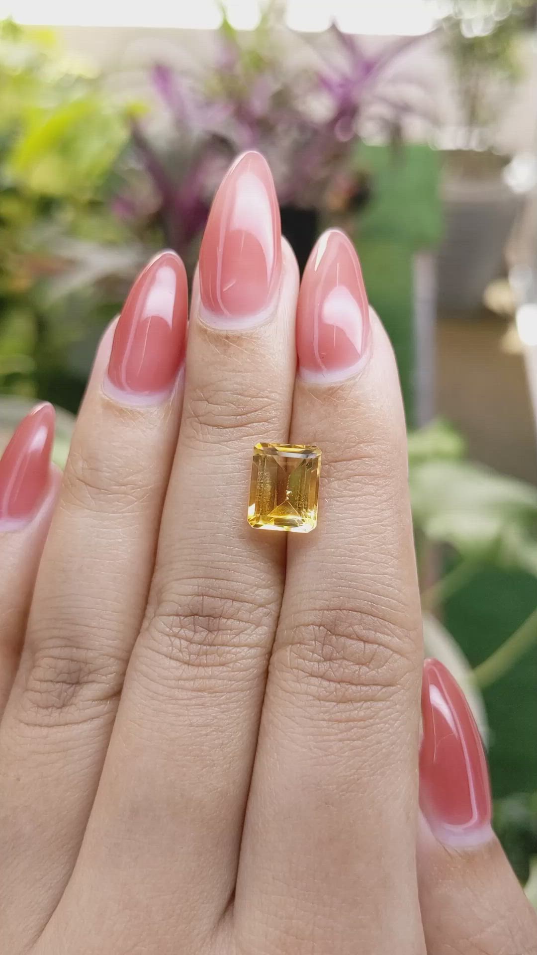 3.05 Ct. Citrine from Brazil Size Video