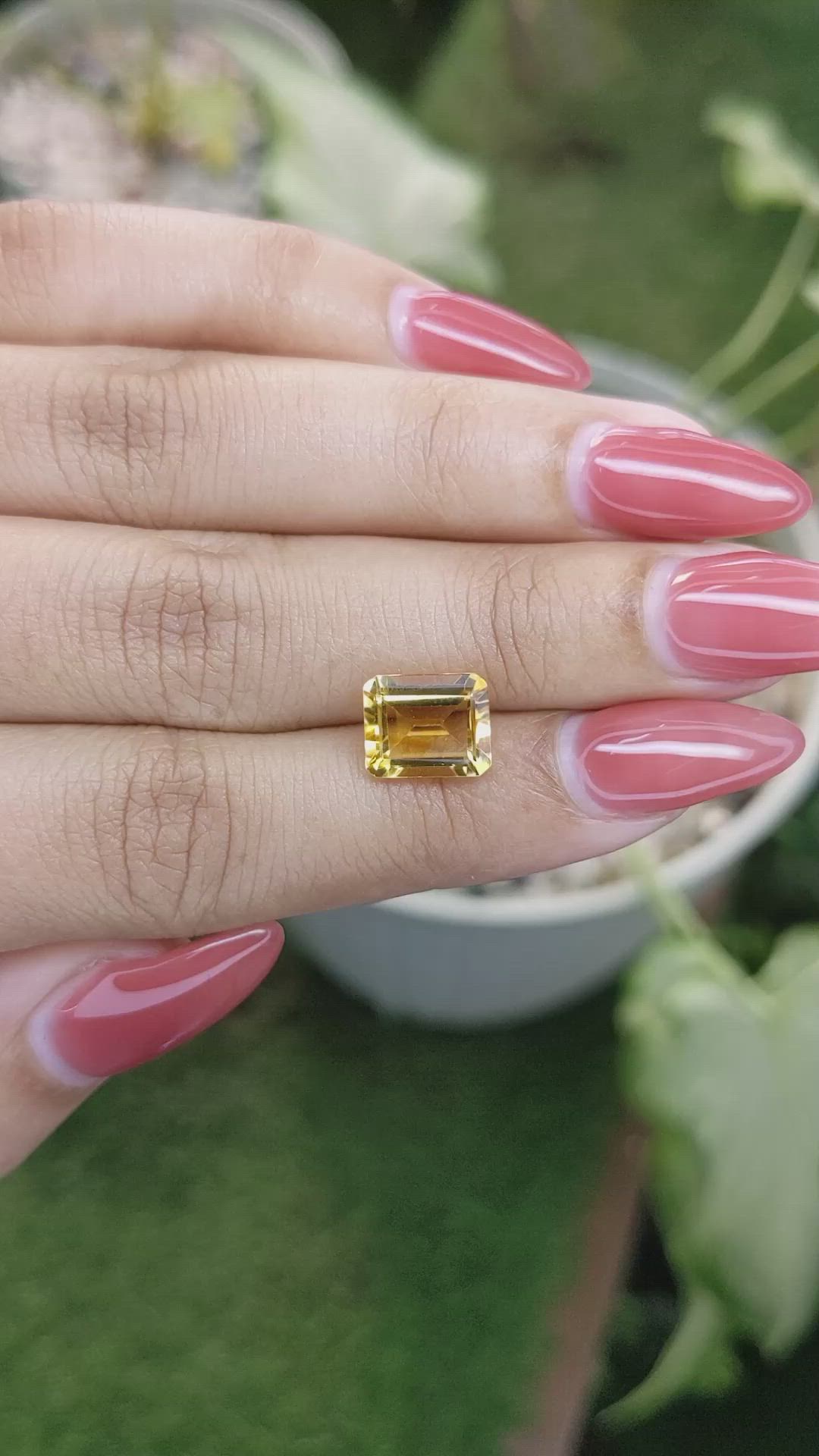 2.56 Ct. Citrine from Brazil Size Video