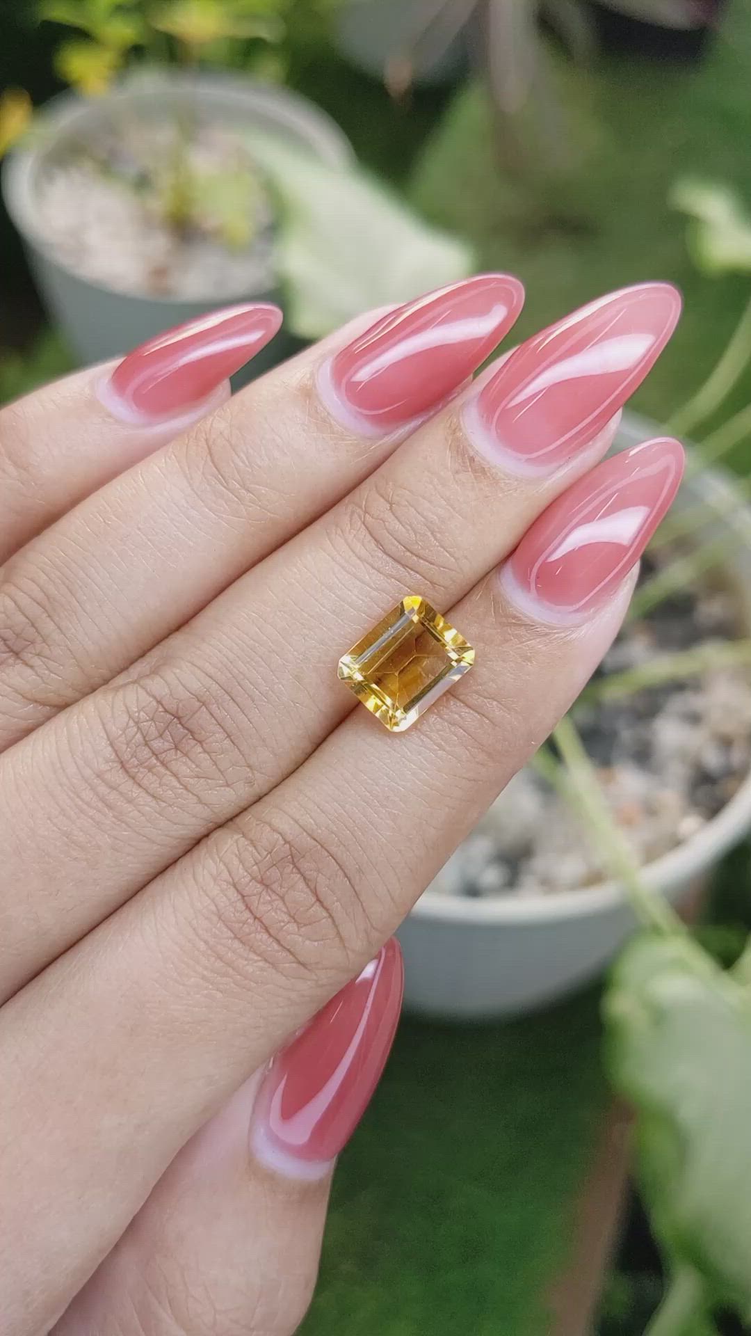 2.56 Ct. Citrine from Brazil Size Video