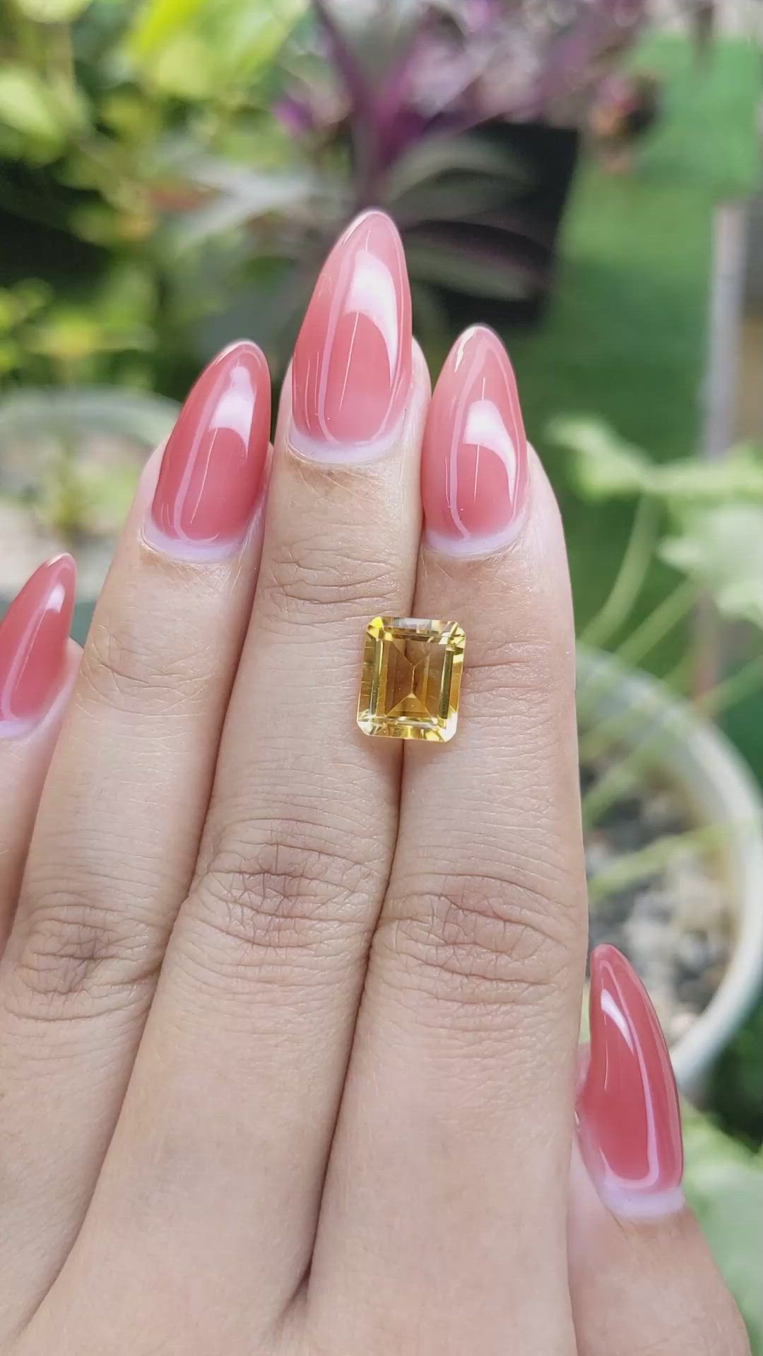2.56 Ct. Citrine from Brazil Size Video