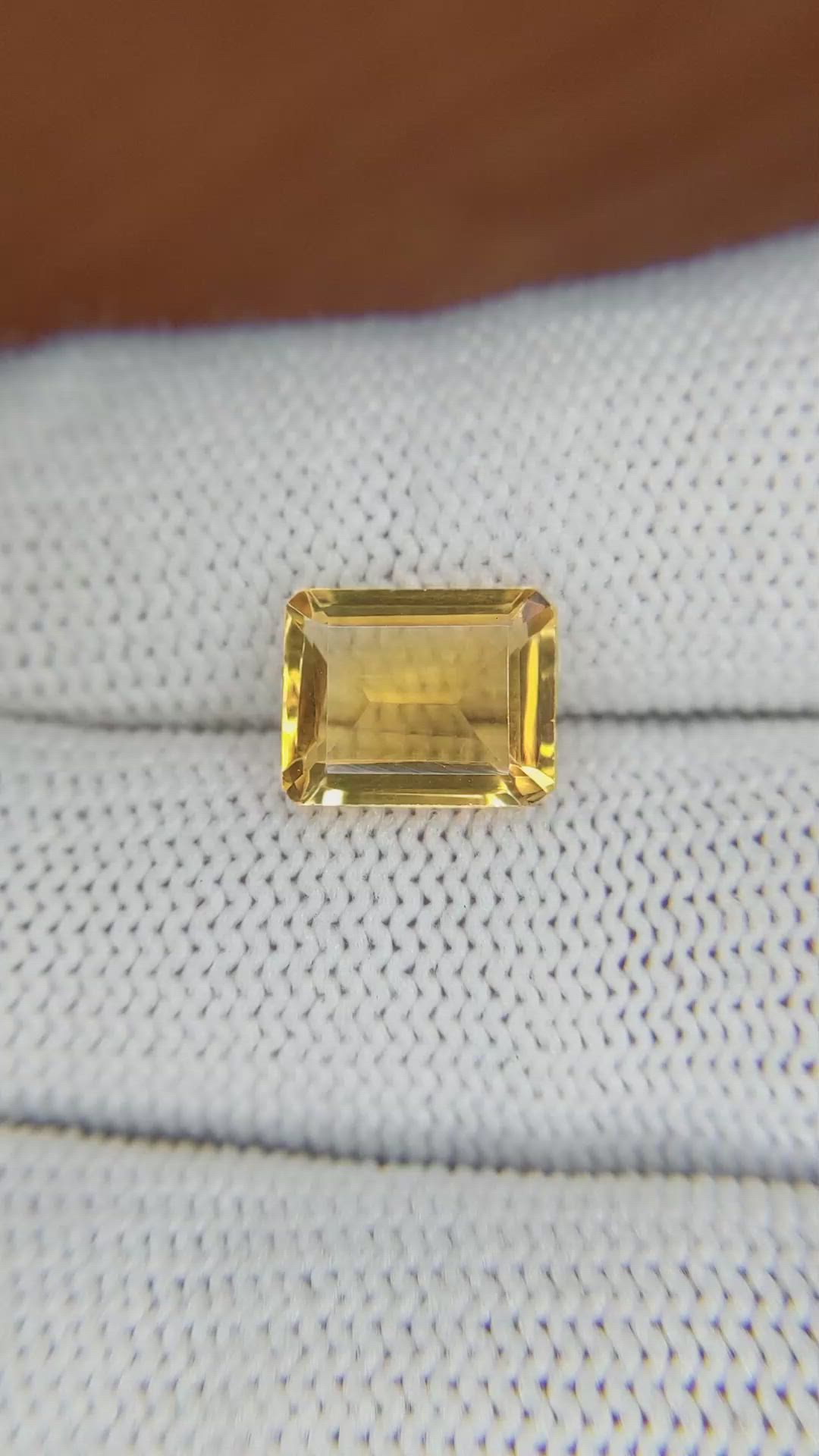 2.67 Ct. Citrine from Brazil Size Video