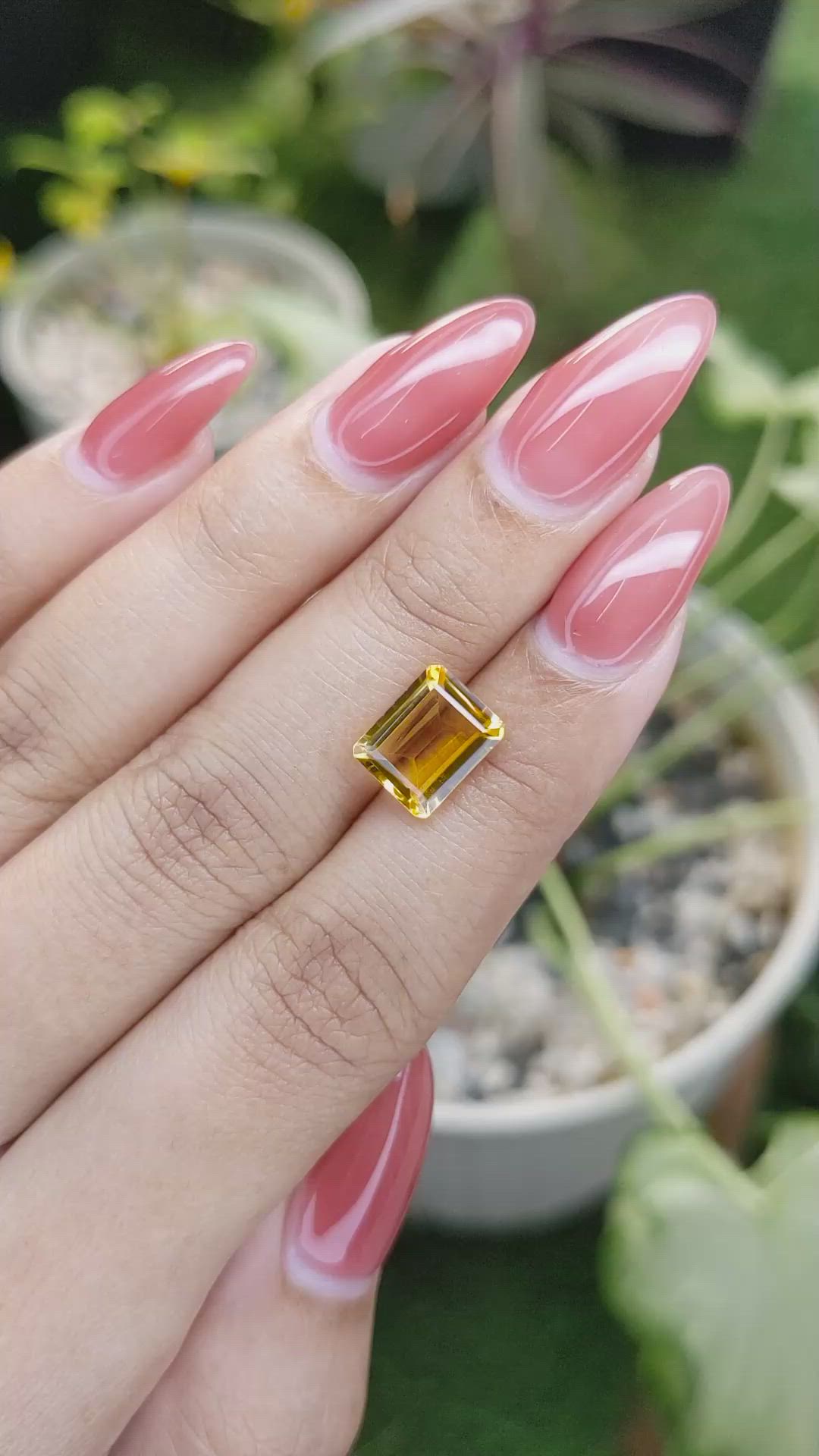 2.67 Ct. Citrine from Brazil Size Video