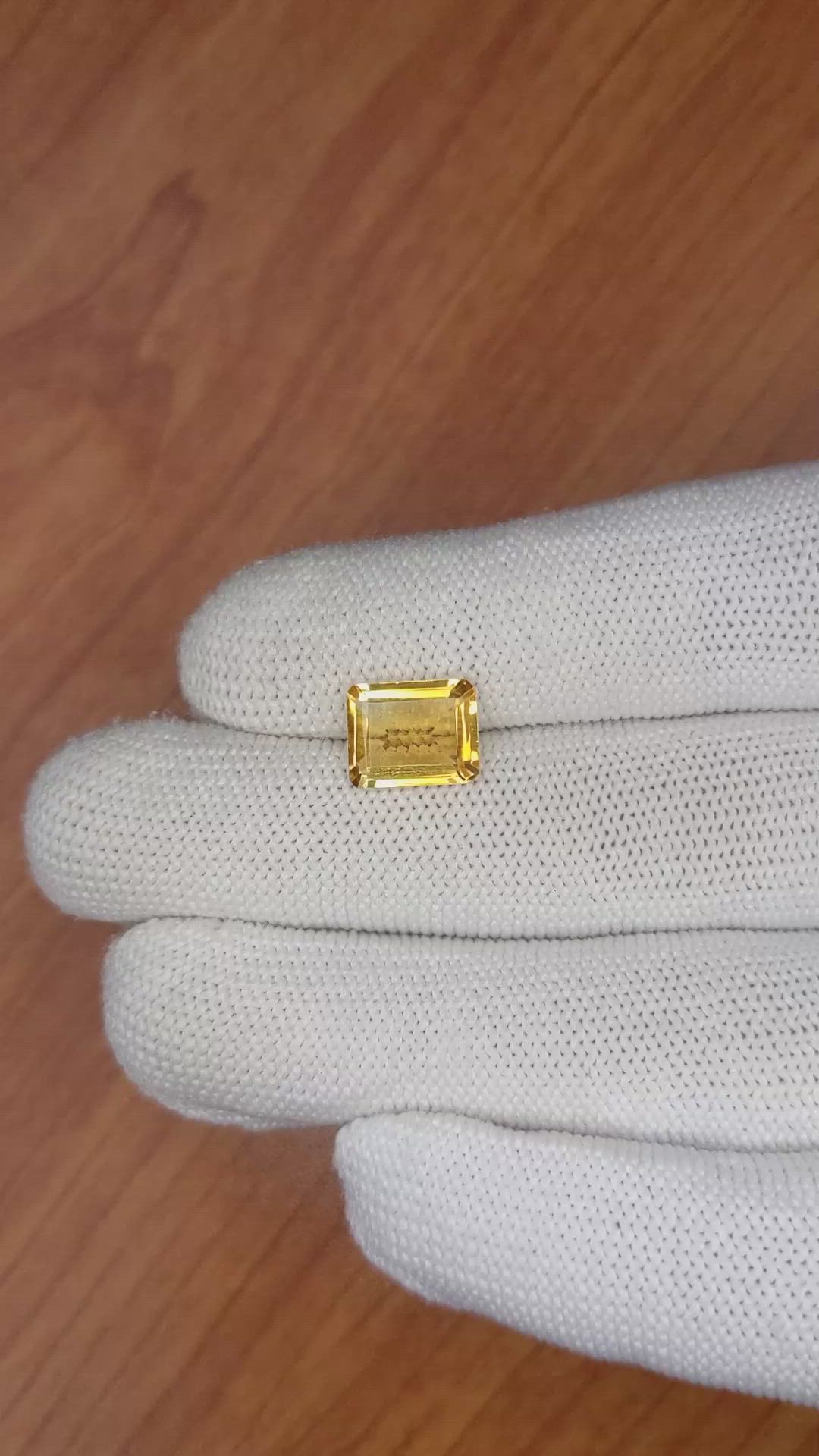 2.67 Ct. Citrine from Brazil Size Video