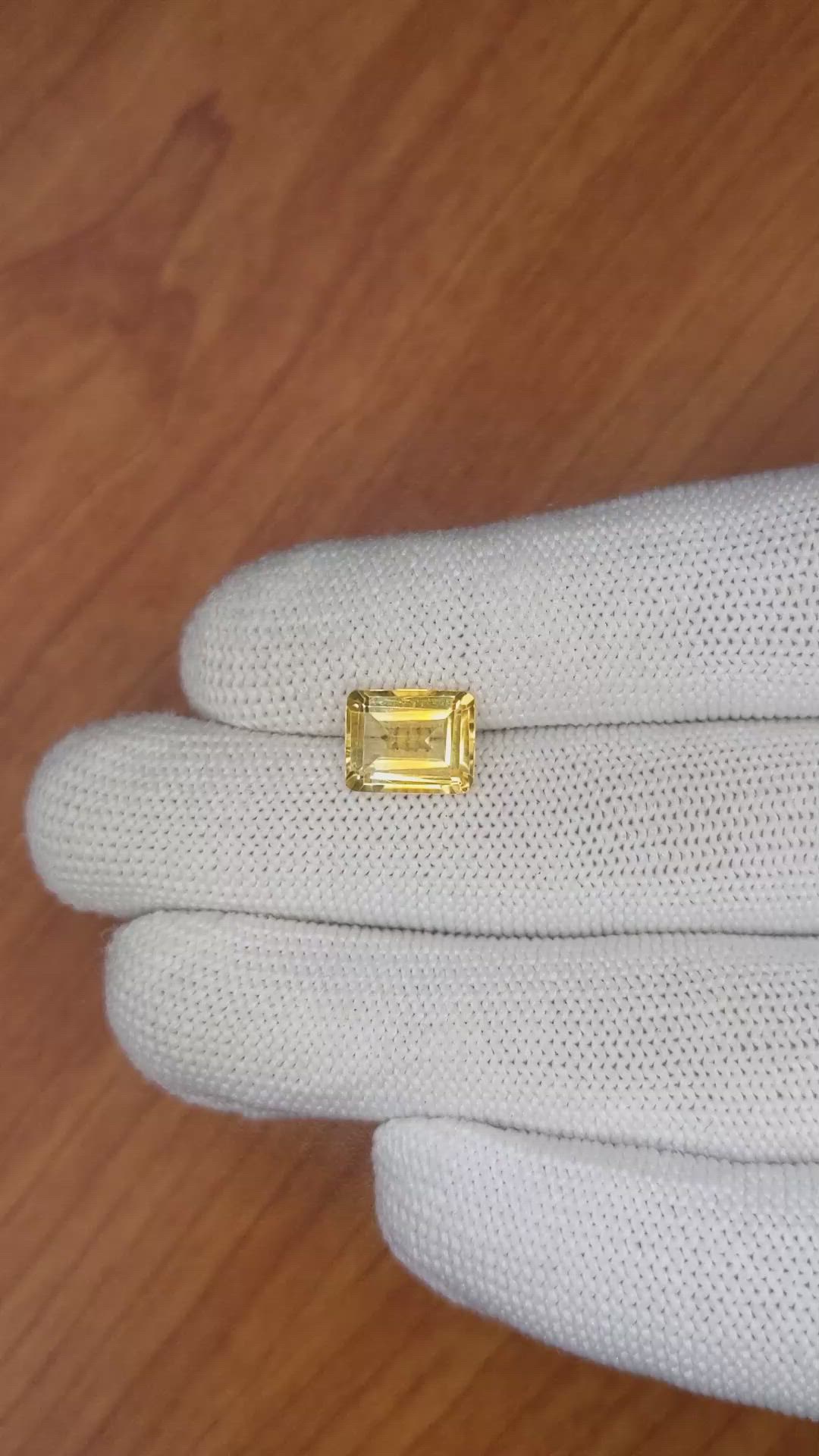 2.87 Ct. Citrine from Brazil Size Video