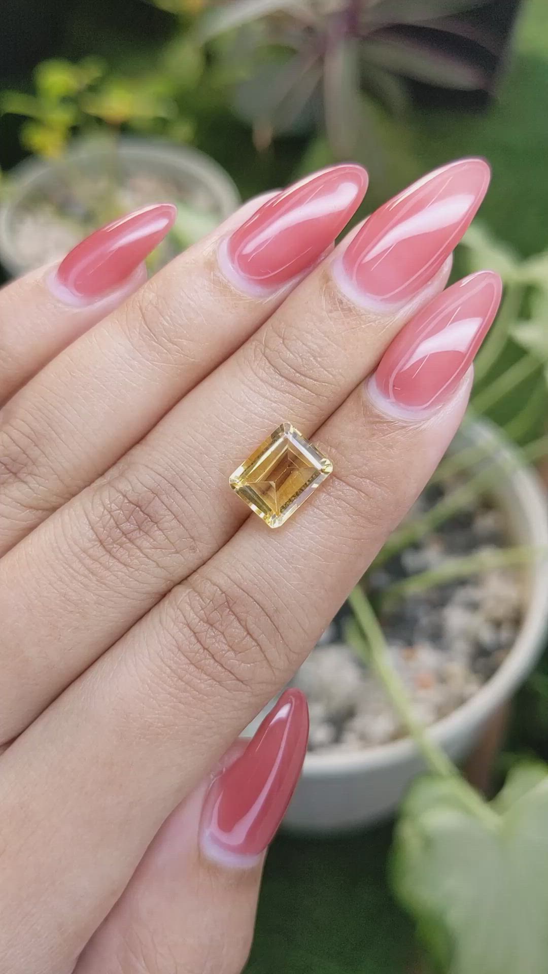 2.87 Ct. Citrine from Brazil Size Video