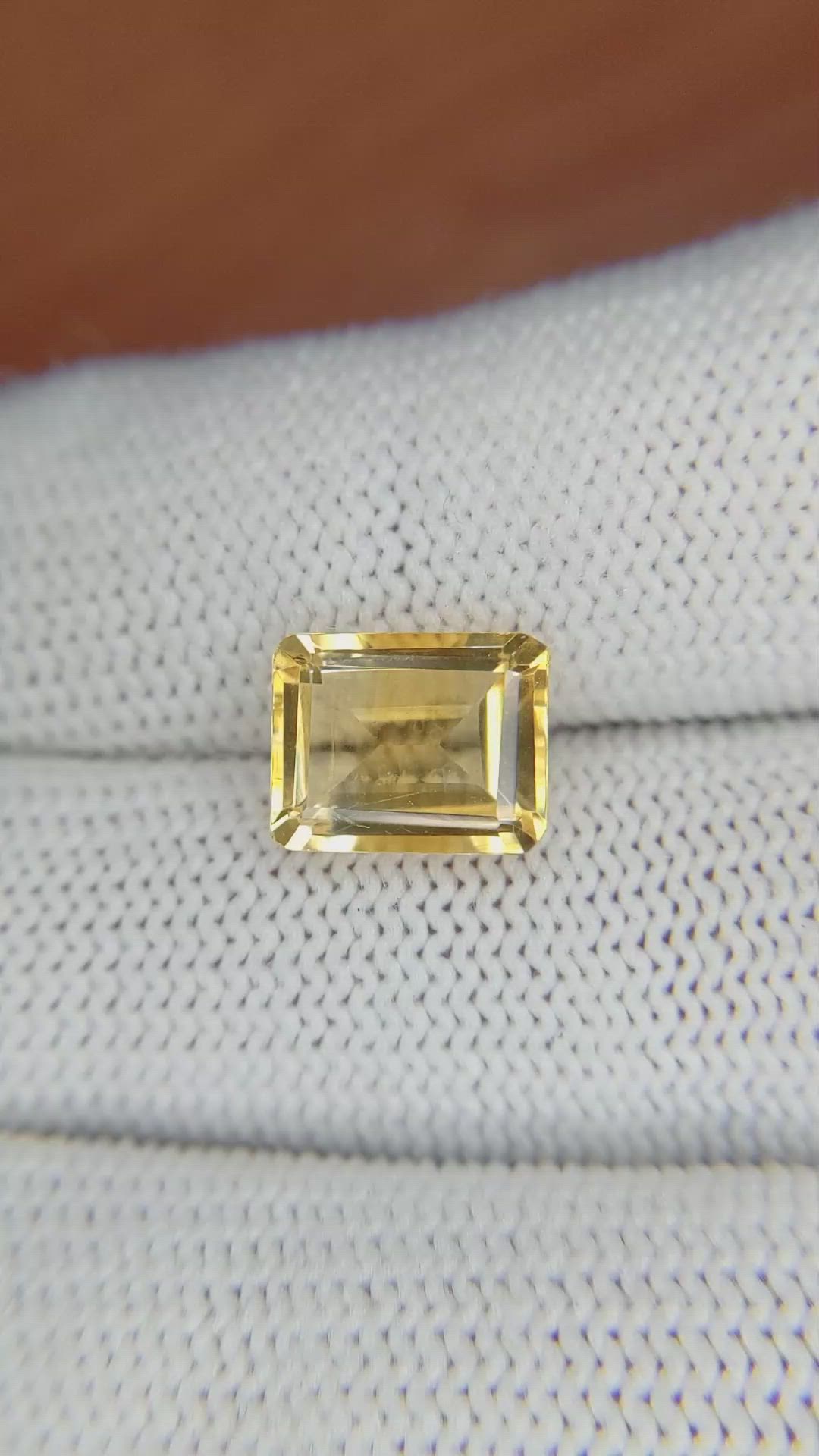2.87 Ct. Citrine from Brazil Size Video