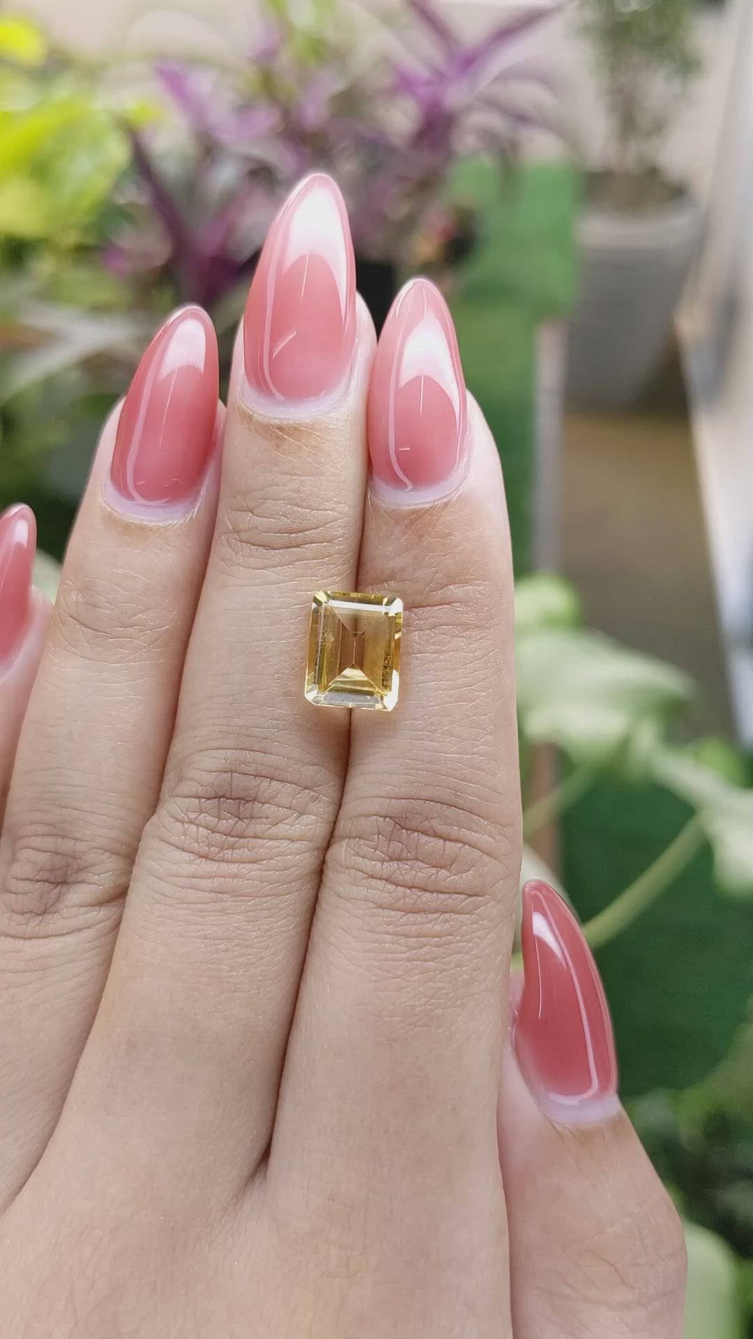 2.87 Ct. Citrine from Brazil Size Video