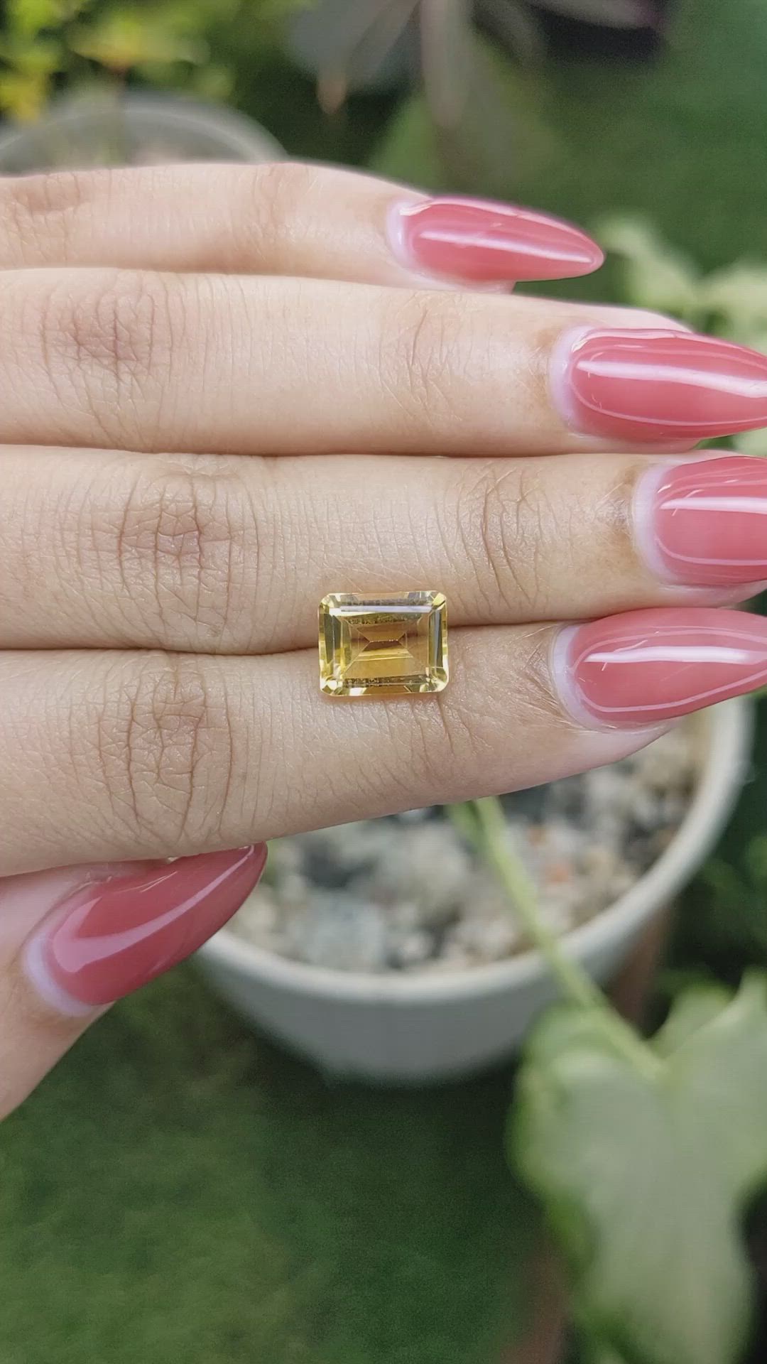 2.87 Ct. Citrine from Brazil Size Video