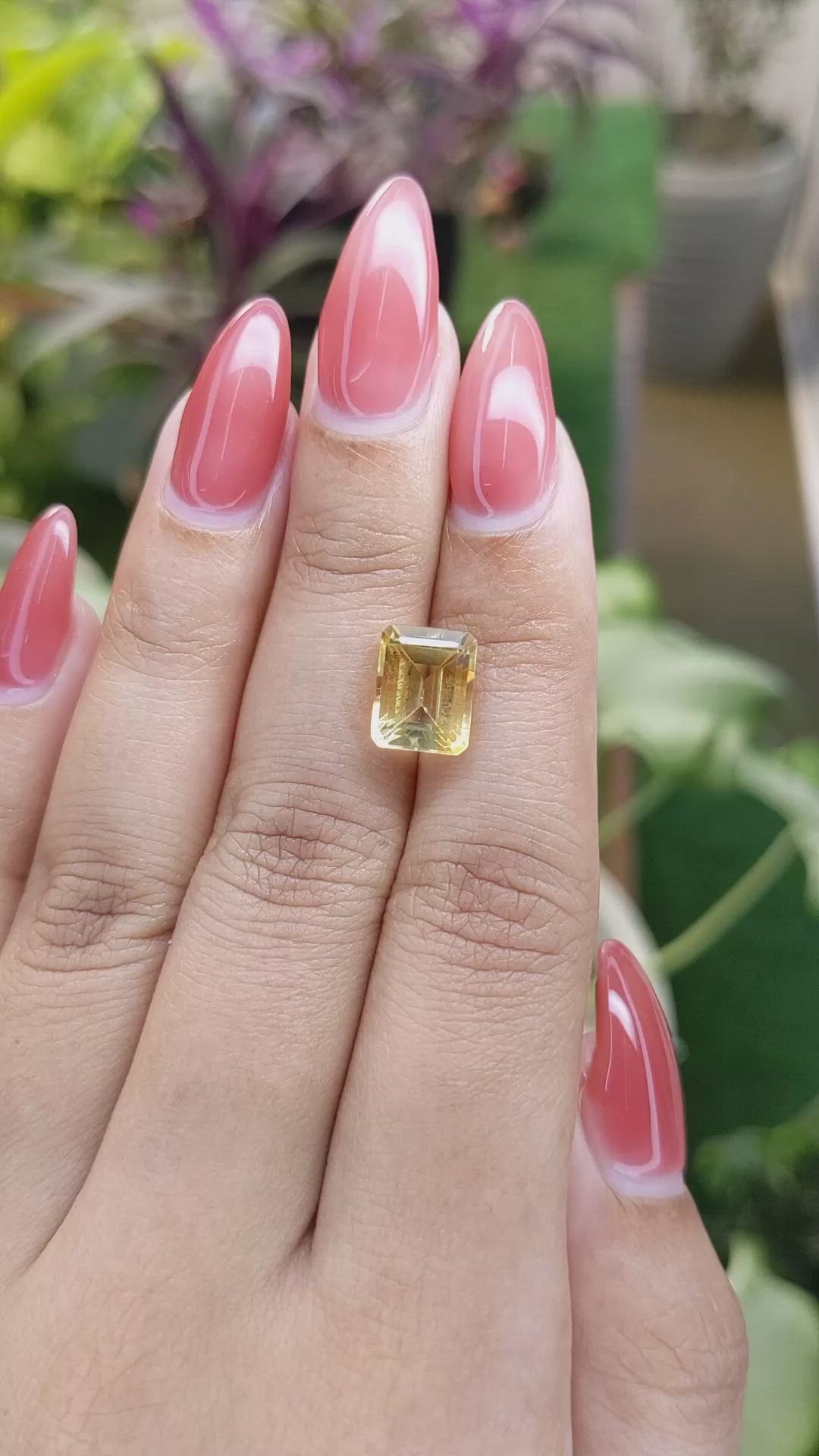 3.40 Ct. Citrine from Brazil Size Video