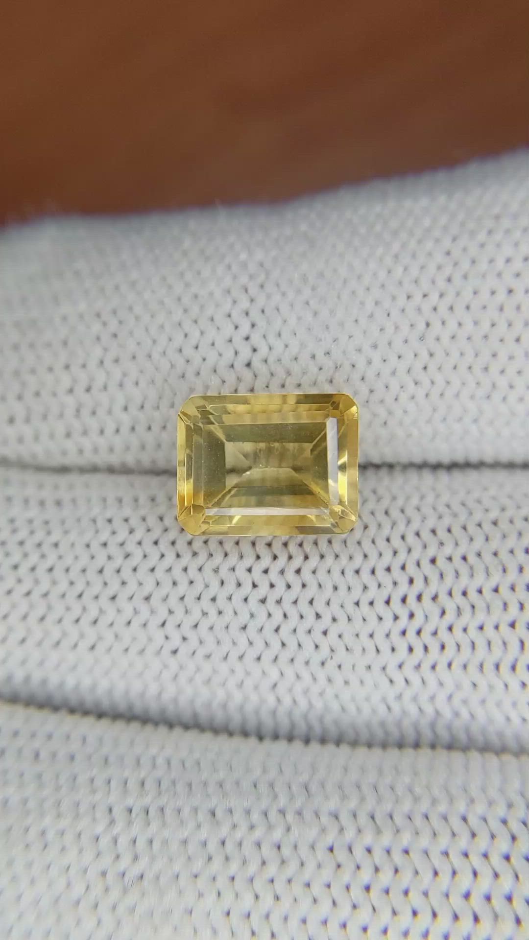 3.40 Ct. Citrine from Brazil Size Video