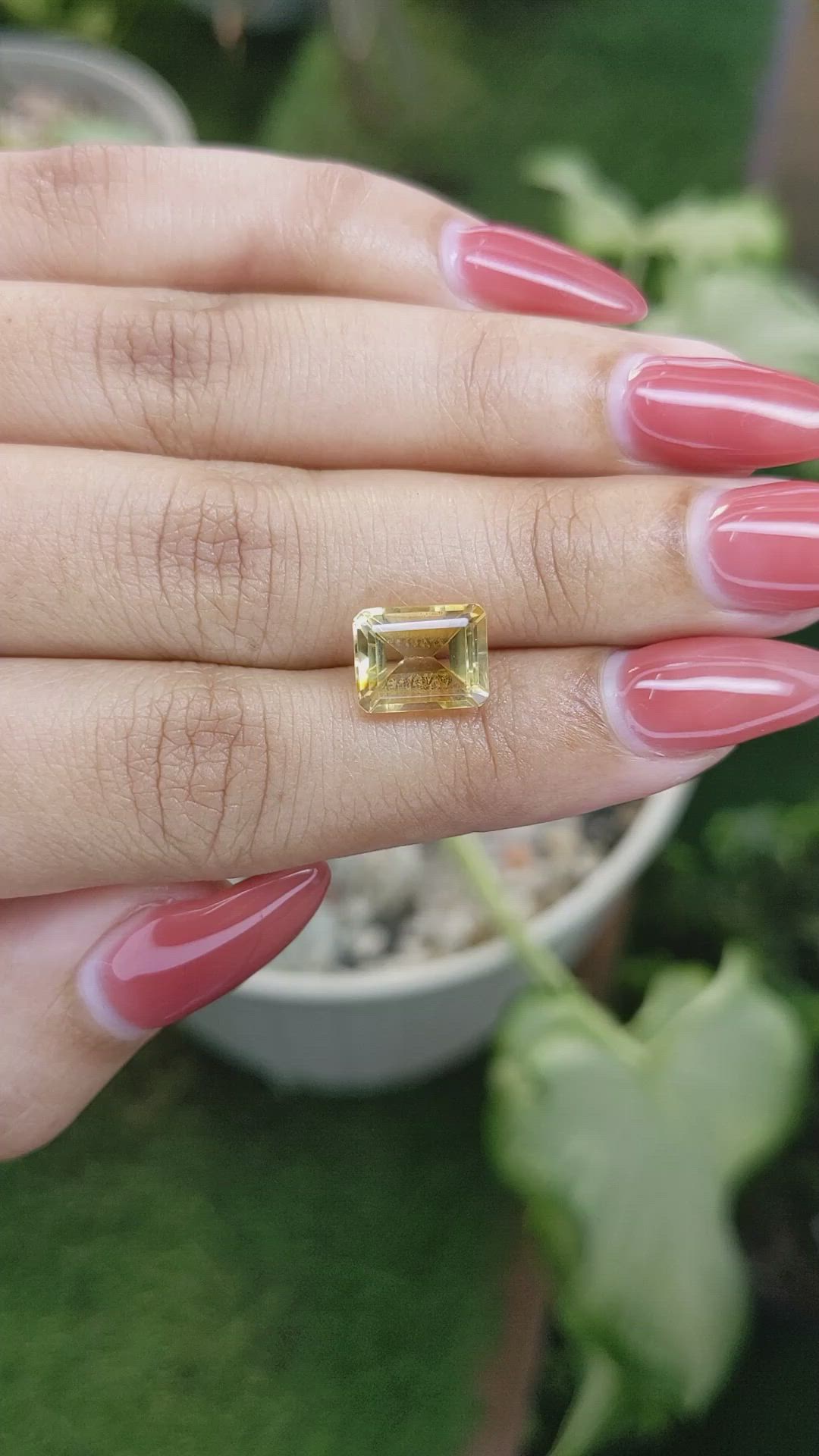 3.40 Ct. Citrine from Brazil Size Video