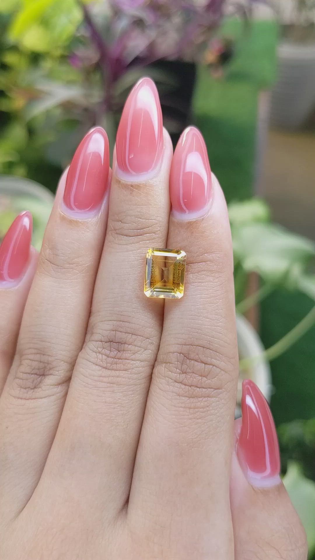 2.74 Ct. Citrine from Brazil Size Video