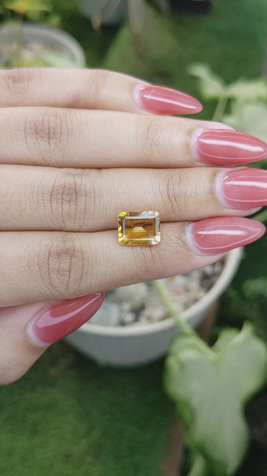 2.74 Ct. Citrine from Brazil Size Video