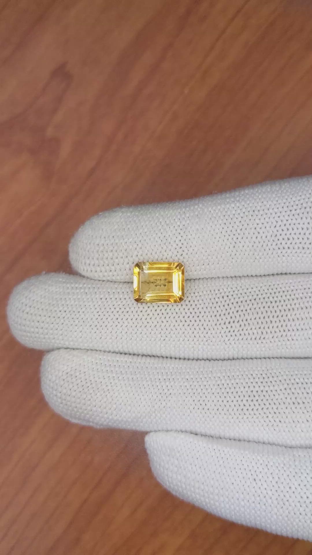 2.74 Ct. Citrine from Brazil Size Video