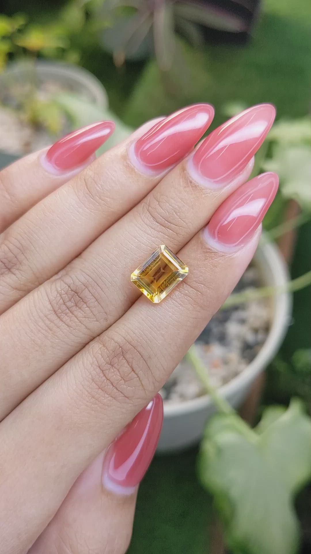 2.74 Ct. Citrine from Brazil Size Video
